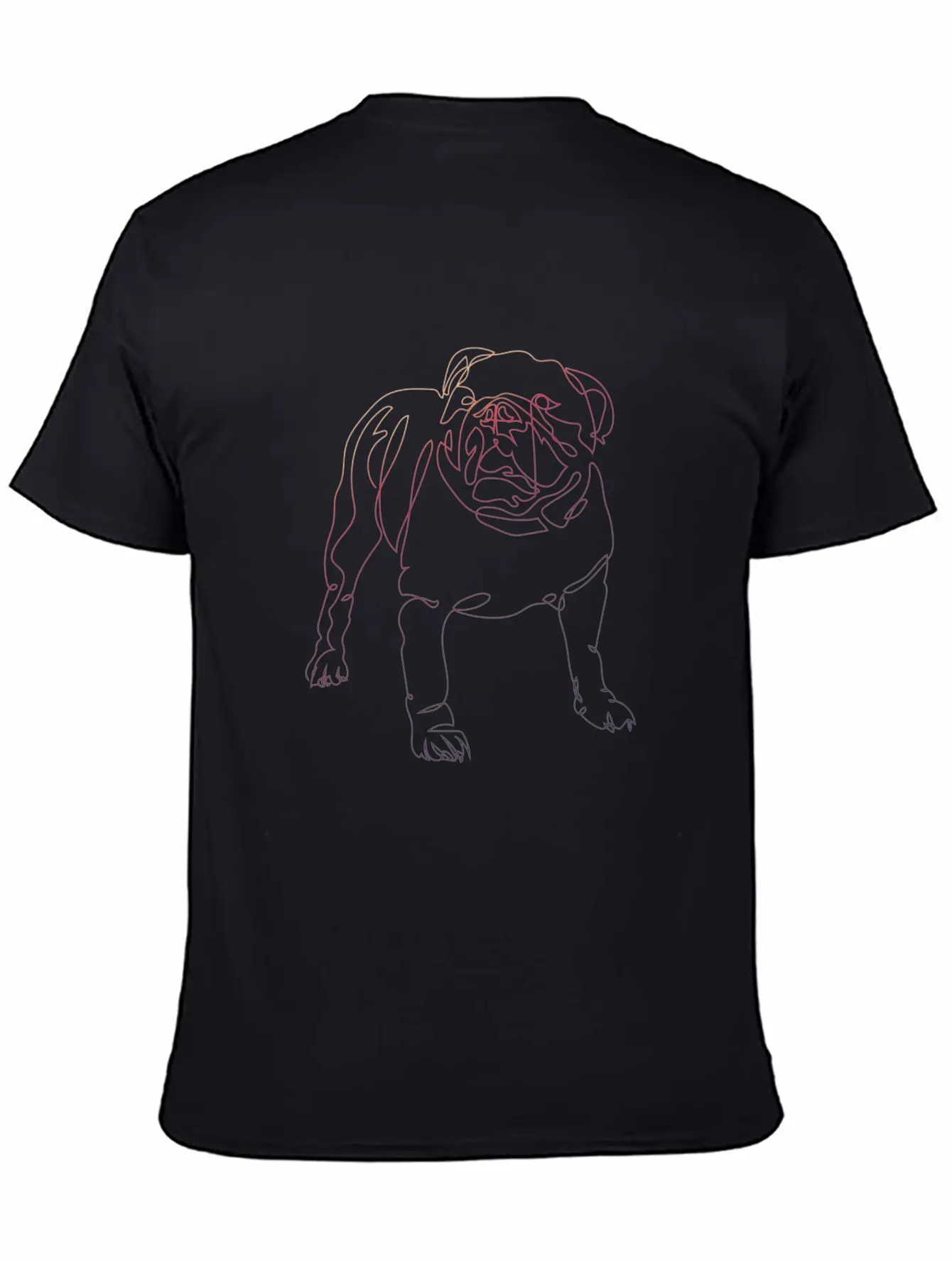 One Line Art Dog Basic Graphic T-Shirt – Daily Comfort In Soft Cotton