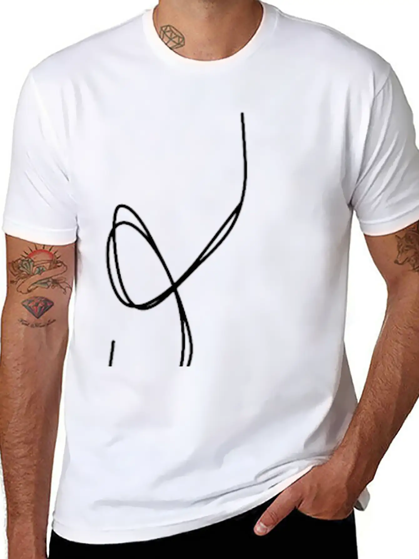 One Line Face Basic Graphic T-Shirt – Daily Comfort In Soft Cotton