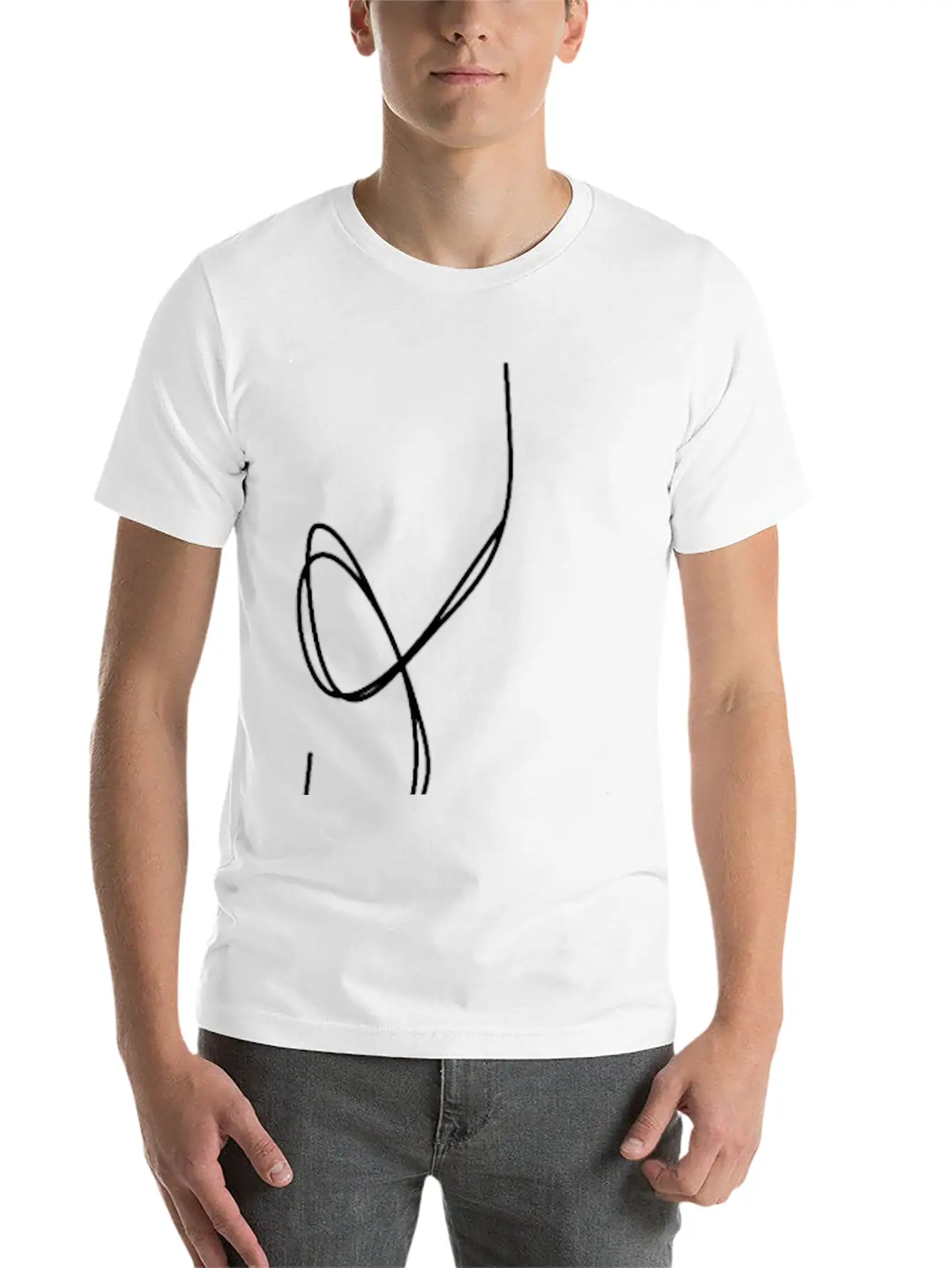 One Line Face Basic Graphic T-Shirt – Daily Comfort In Soft Cotton