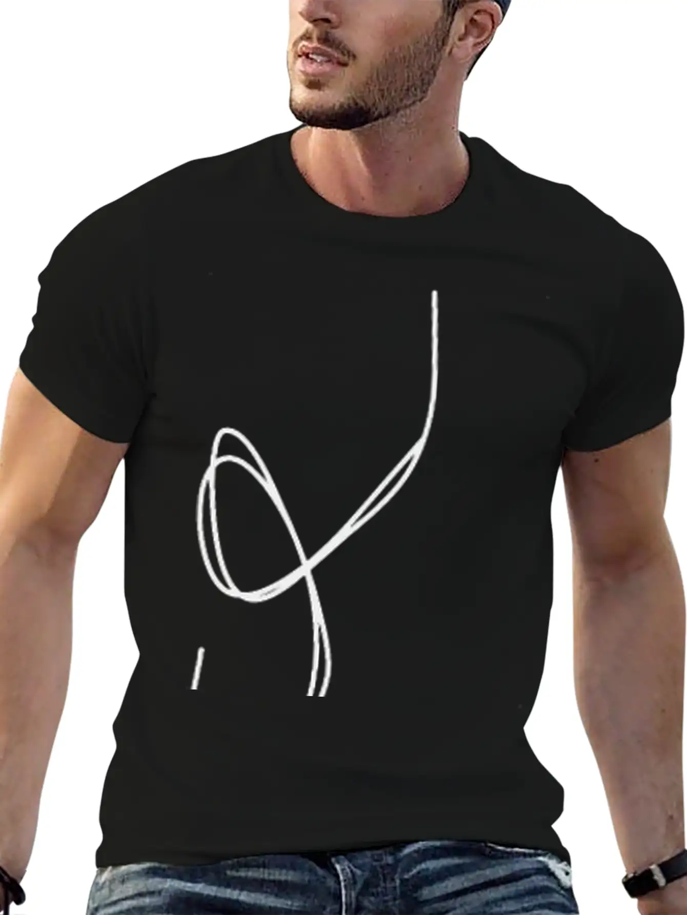 One Line Face Basic Graphic T-Shirt – Daily Comfort In Soft Cotton