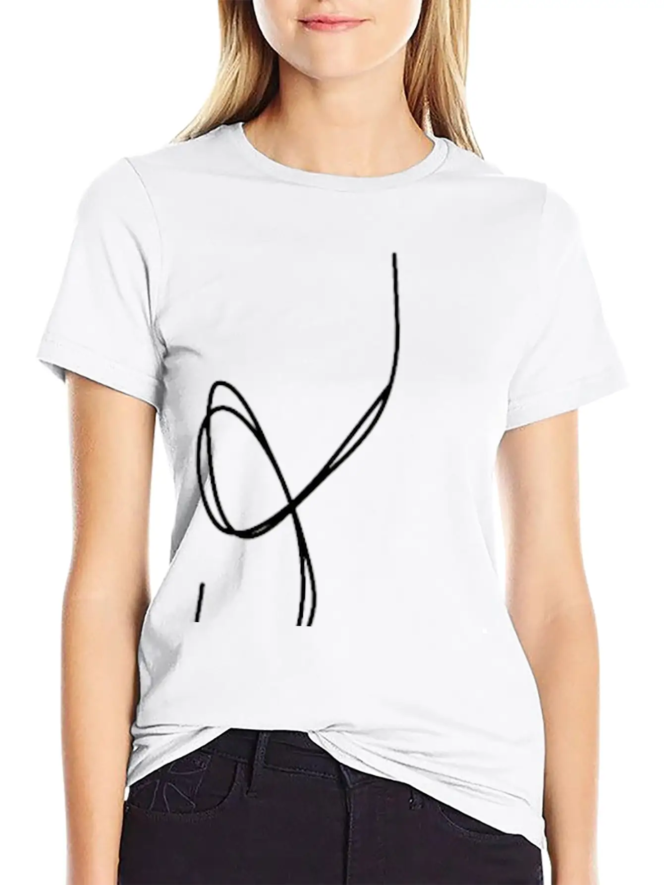 One Line Face Basic Graphic T-Shirt – Daily Comfort In Soft Cotton