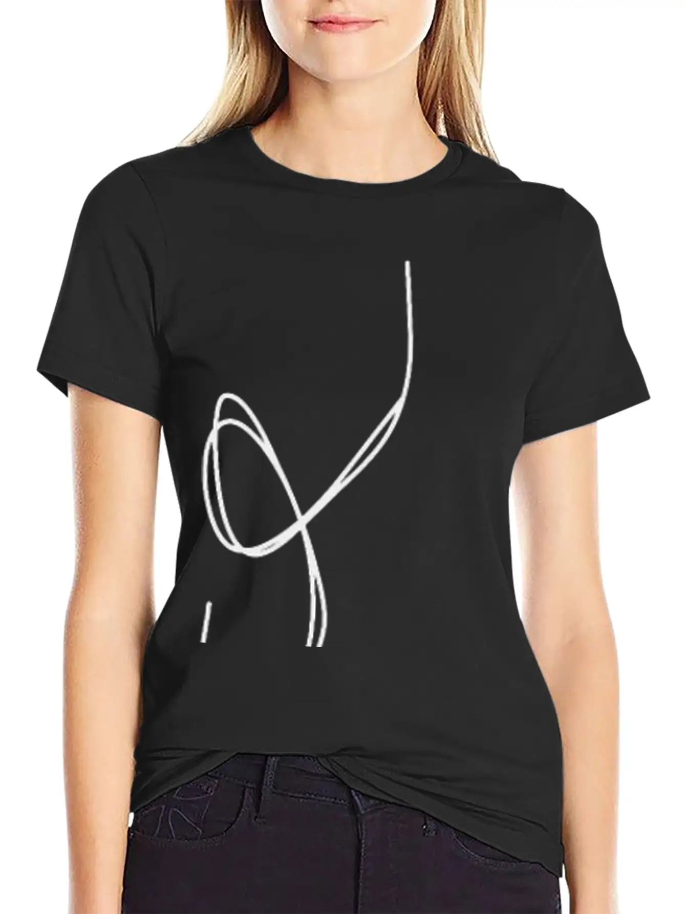 One Line Face Basic Graphic T-Shirt – Daily Comfort In Soft Cotton