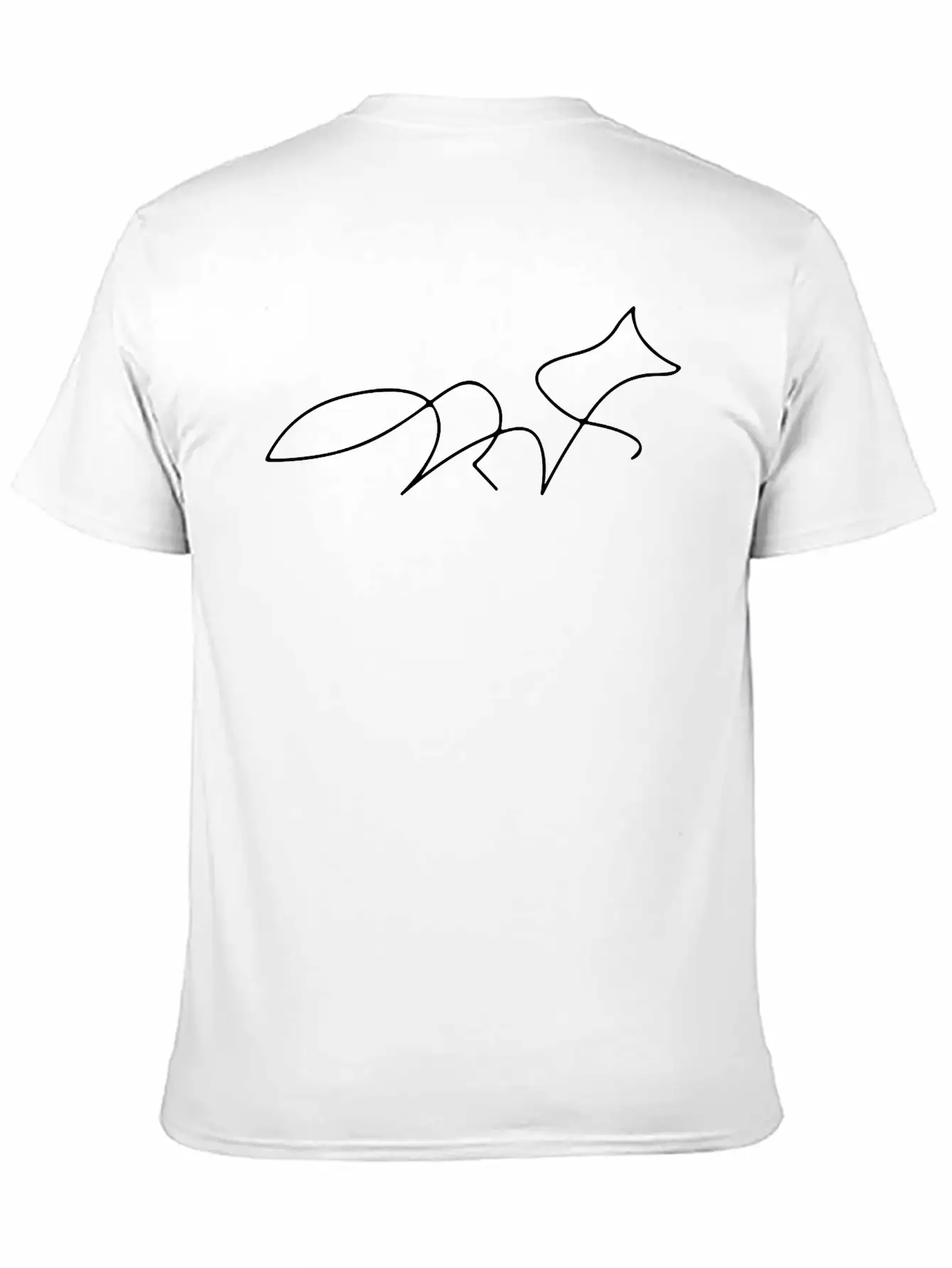 One Line Hand Drawn Fox, Foxes, Illustration, Art Relaxed Everyday Tee – Lightweight And Durable Cotton