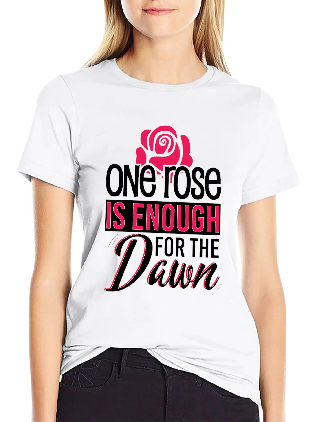 One Rose Is Enough For The Dawn Rose Lover Essential Cotton Tee For Daily Outfits – Unisex Style
