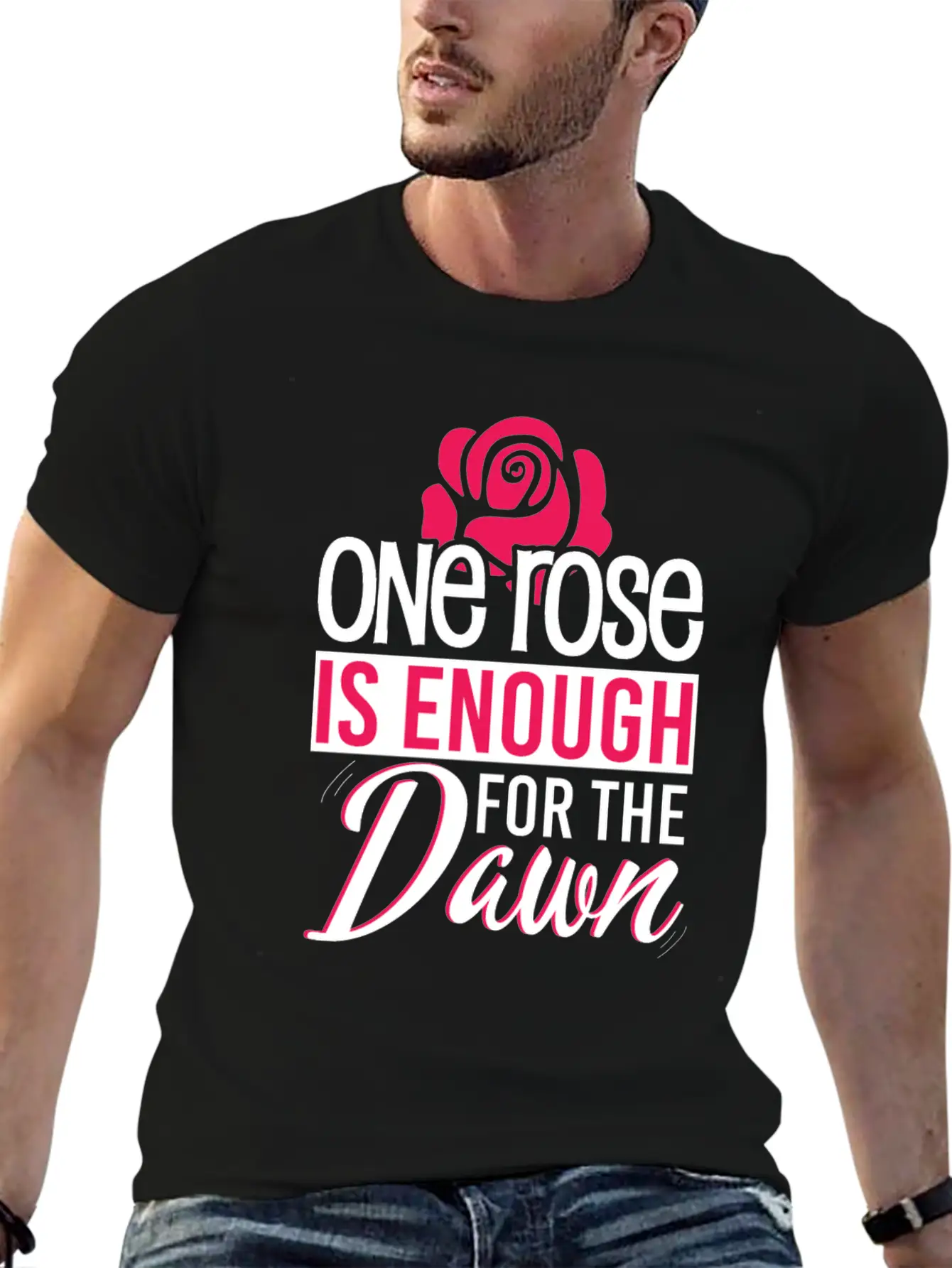One Rose Is Enough For The Dawn Rose Lover Essential Cotton Tee For Daily Outfits – Unisex Style
