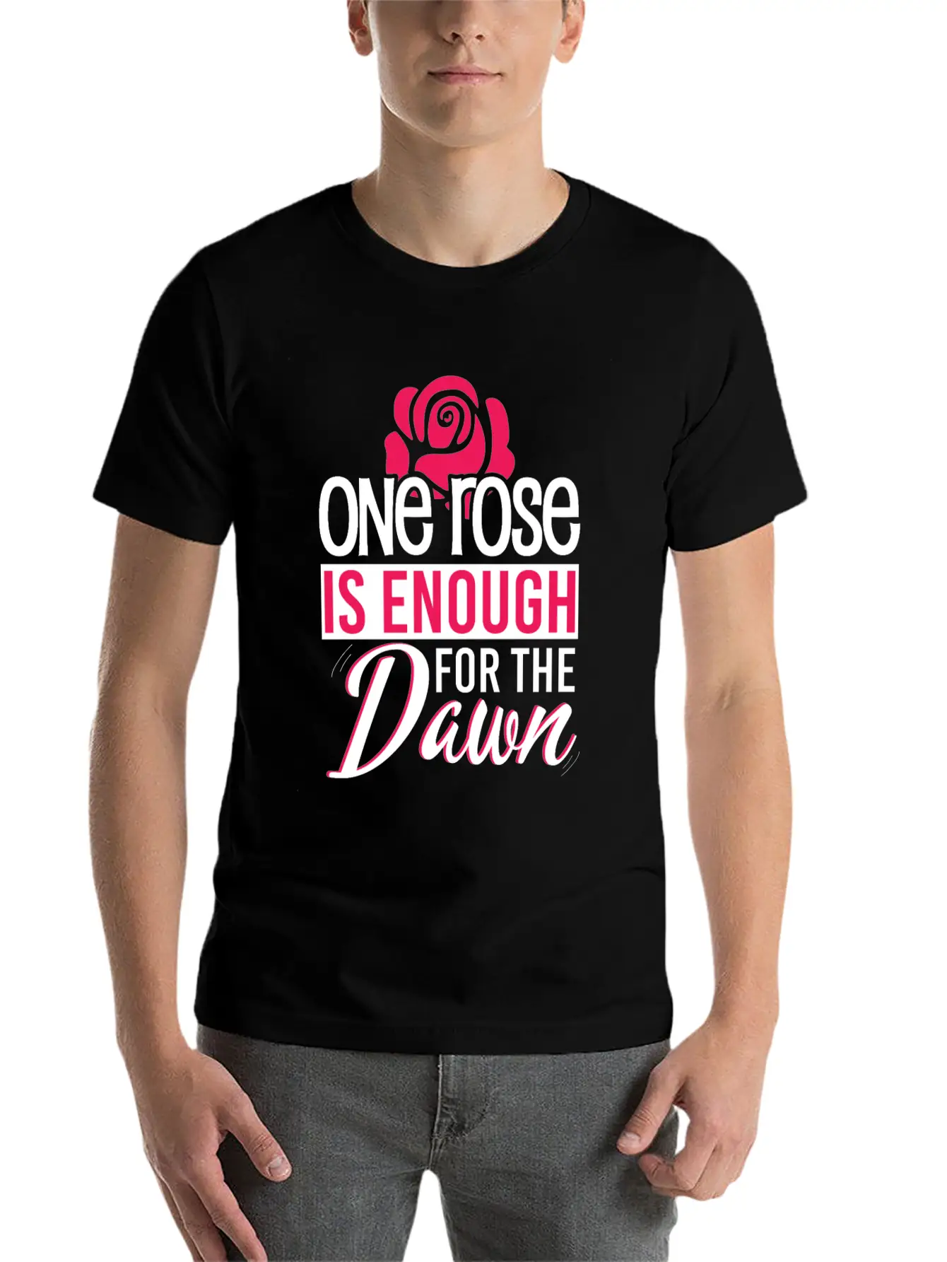 One Rose Is Enough For The Dawn Rose Lover Essential Cotton Tee For Daily Outfits – Unisex Style