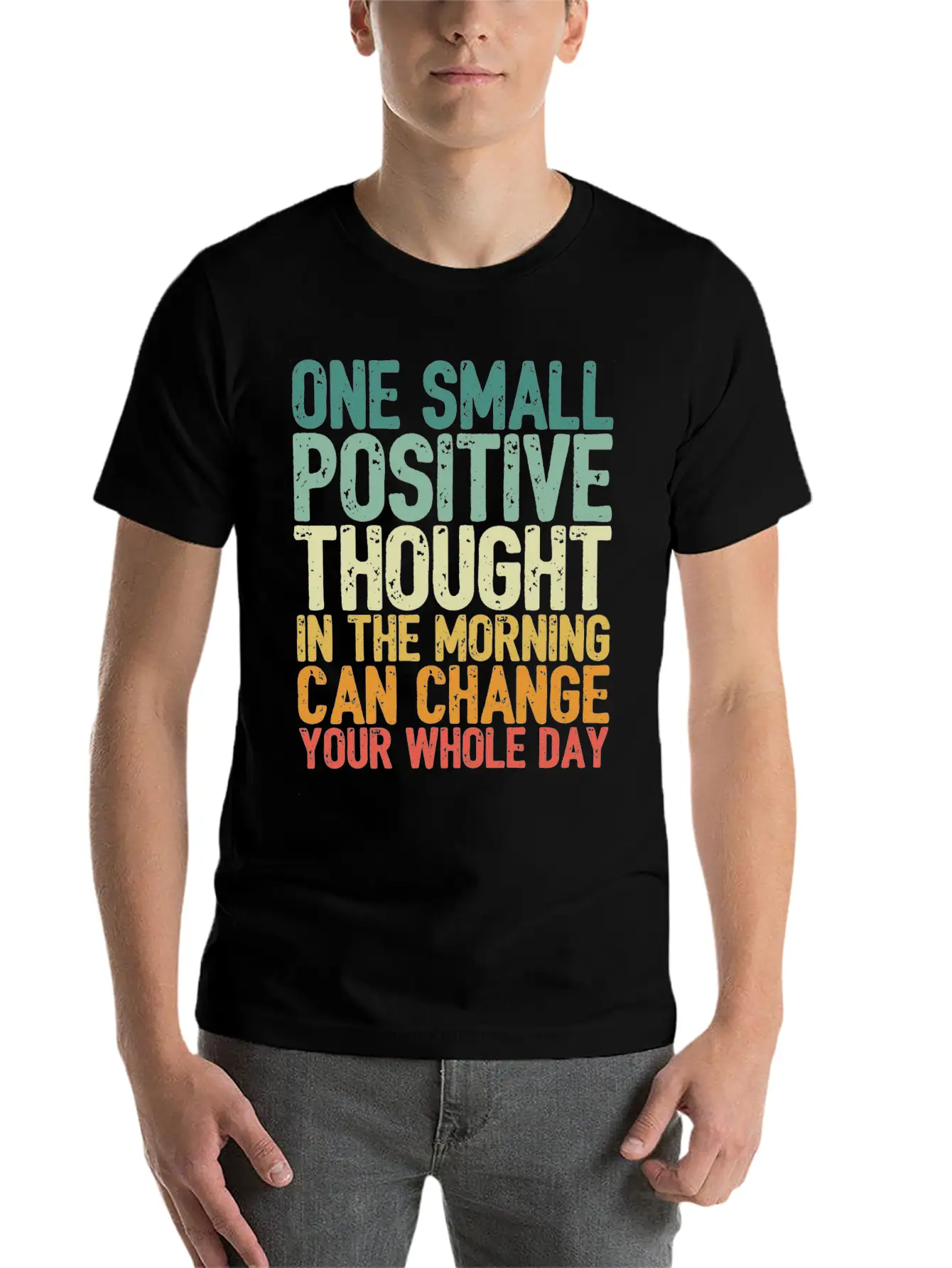 One Small Positive Thought Can Change Whole Day Essential Cotton Tee For Daily Outfits – Unisex Style