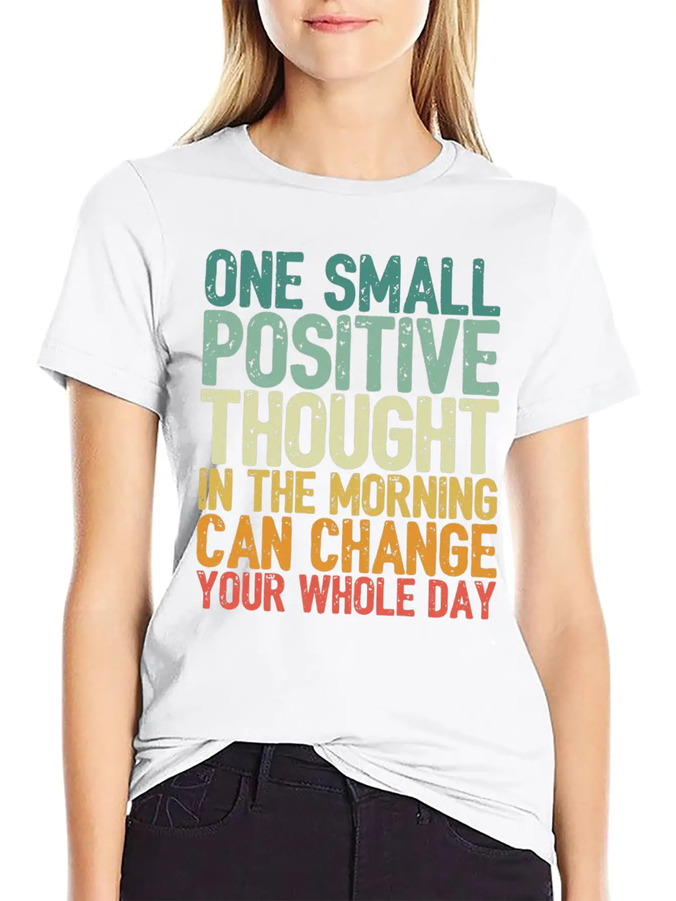 One Small Positive Thought Can Change Whole Day Essential Cotton Tee For Daily Outfits – Unisex Style