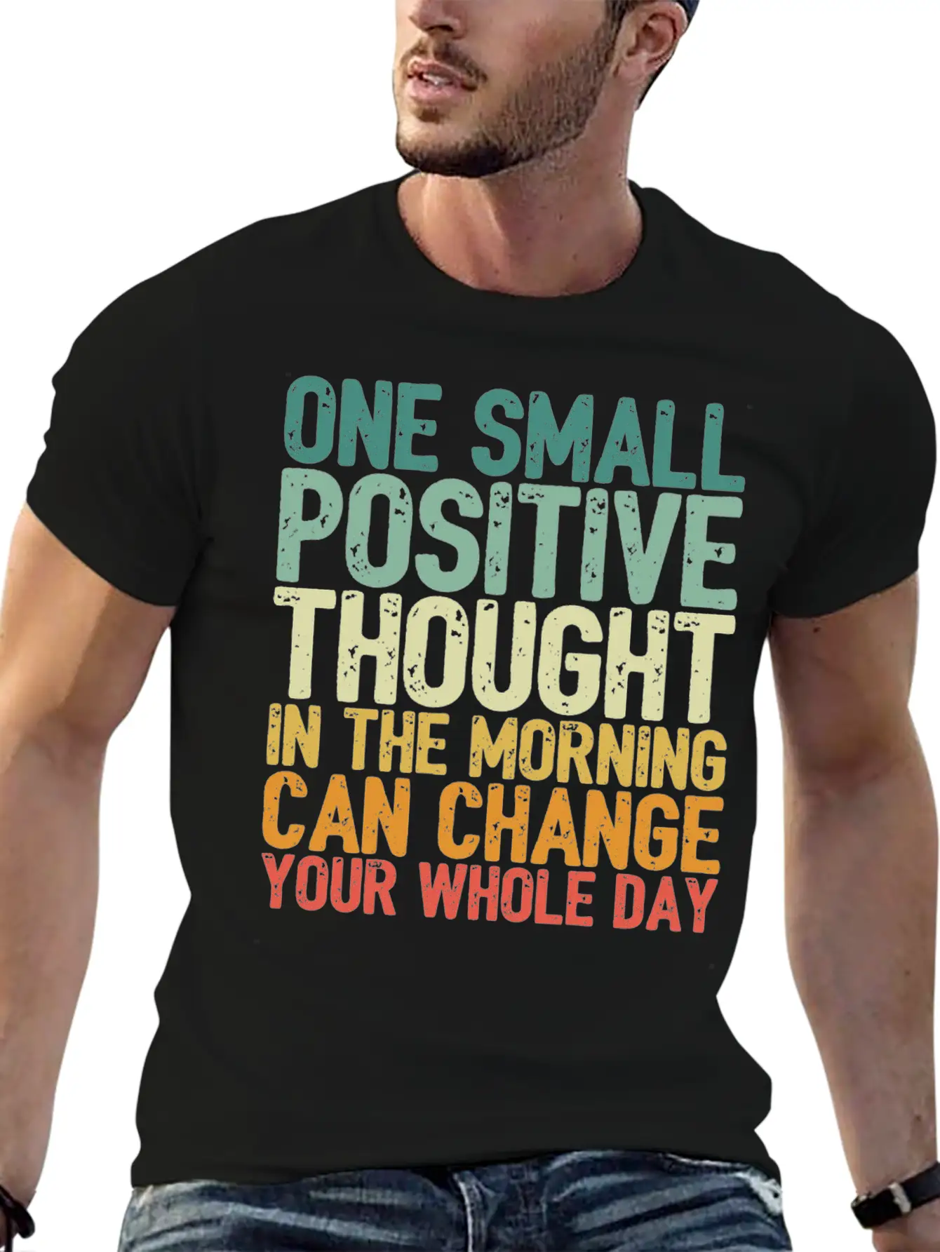 One Small Positive Thought Can Change Whole Day Essential Cotton Tee For Daily Outfits – Unisex Style