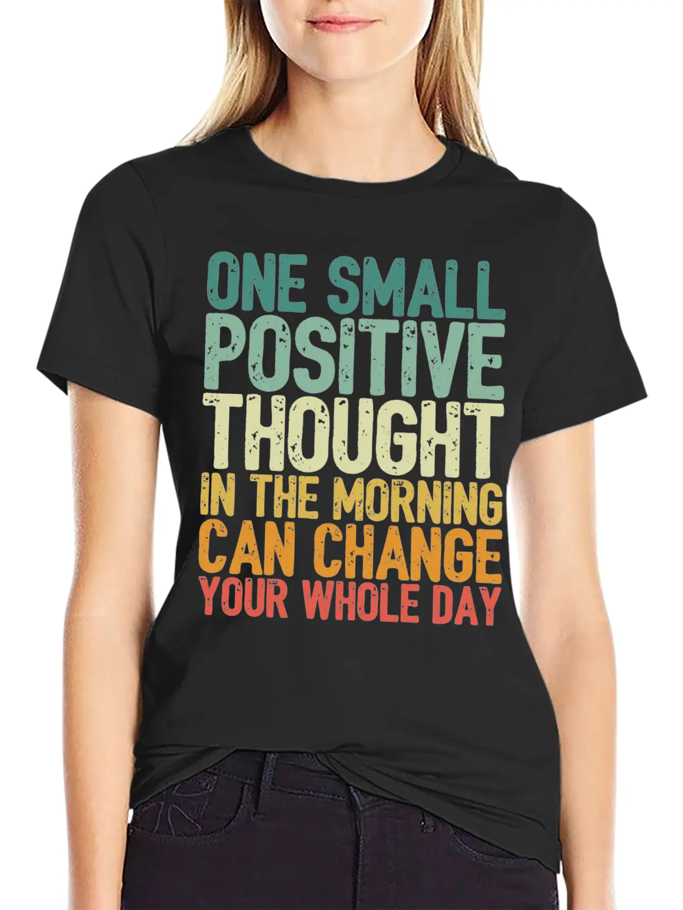 One Small Positive Thought Can Change Whole Day Essential Cotton Tee For Daily Outfits – Unisex Style