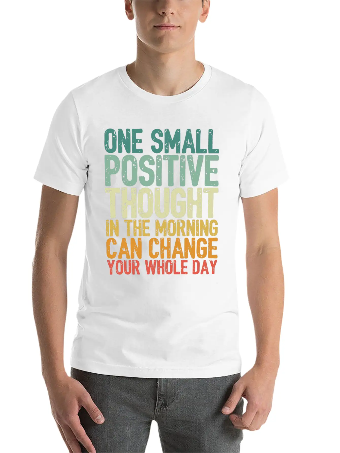One Small Positive Thought Can Change Whole Day Essential Cotton Tee For Daily Outfits – Unisex Style