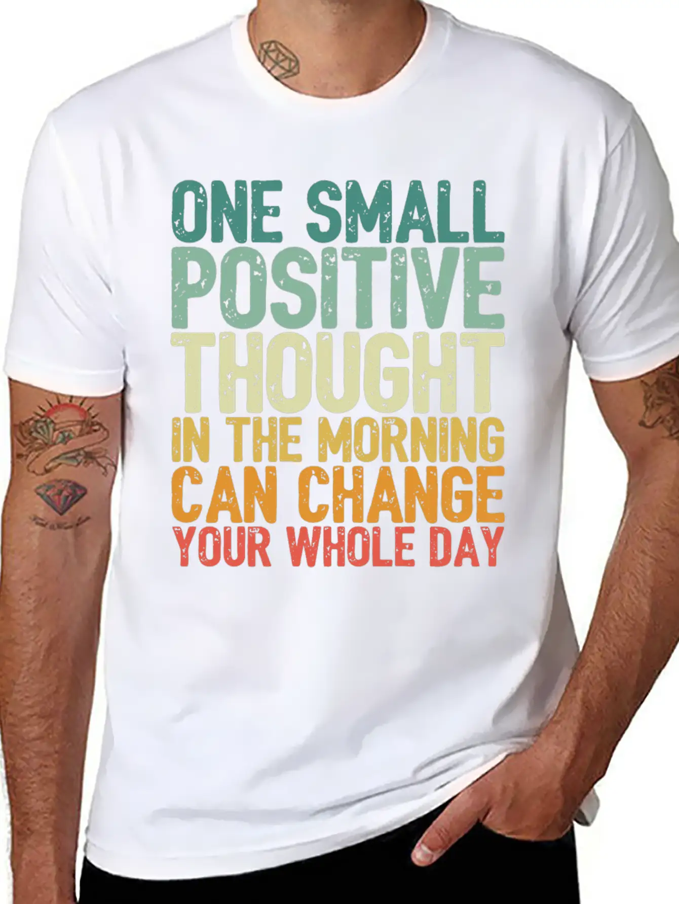 One Small Positive Thought Can Change Whole Day Essential Cotton Tee For Daily Outfits – Unisex Style