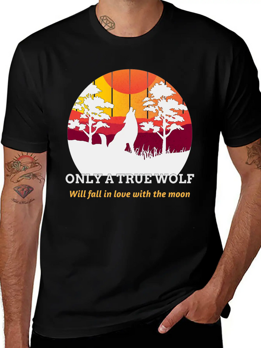 Only A True Wolf Will Fall In Love With The Moon Unisex Casual T-Shirt – Clean Design For Daily Comfort