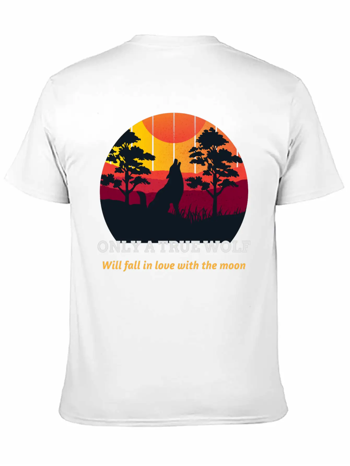 Only A True Wolf Will Fall In Love With The Moon Unisex Casual T-Shirt – Clean Design For Daily Comfort