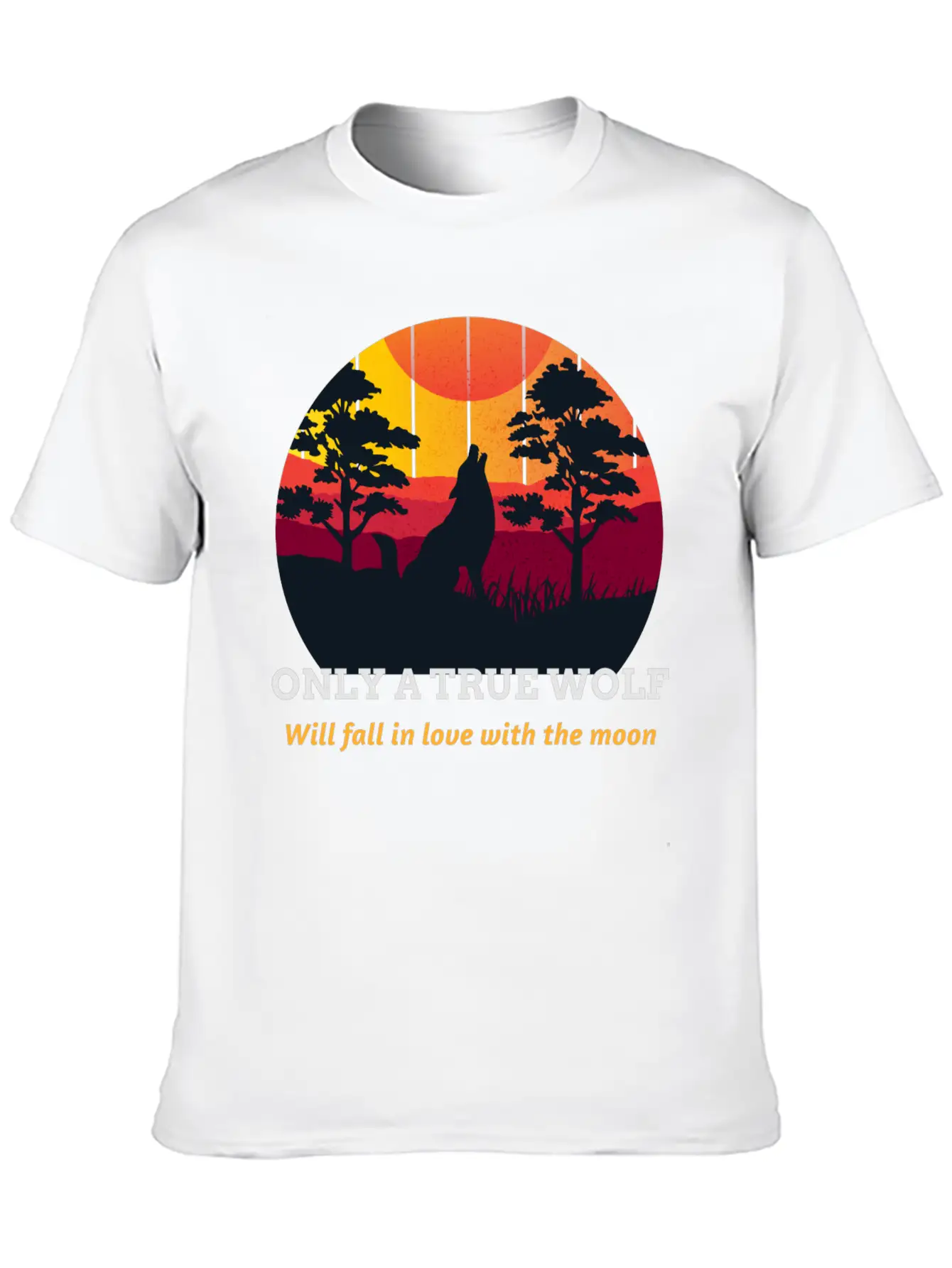 Only A True Wolf Will Fall In Love With The Moon Unisex Casual T-Shirt – Clean Design For Daily Comfort