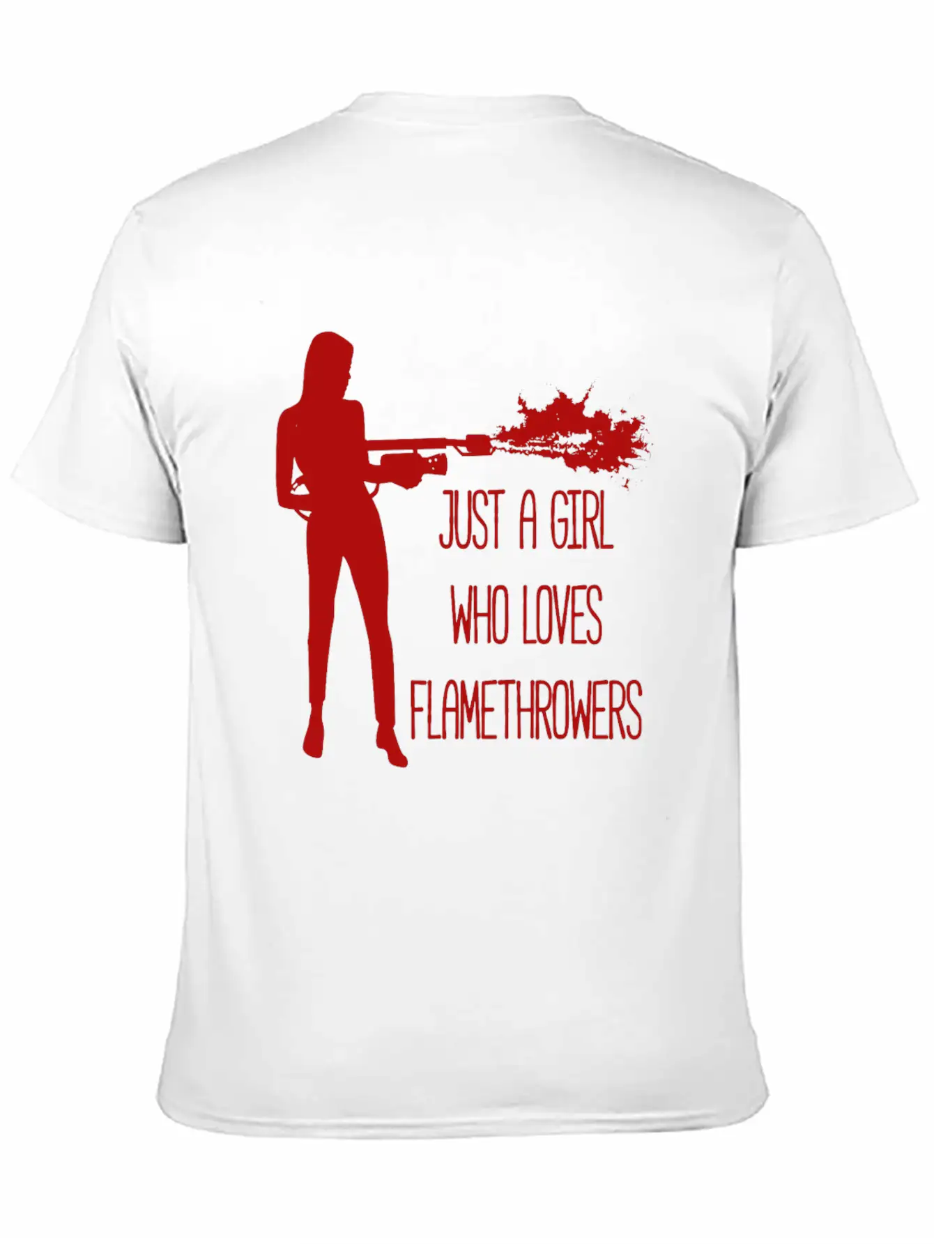 Only A Woman Who Likes Flamethrowers Fire Flames Modern Fit Casual T-Shirt – Clean And Versatile Design