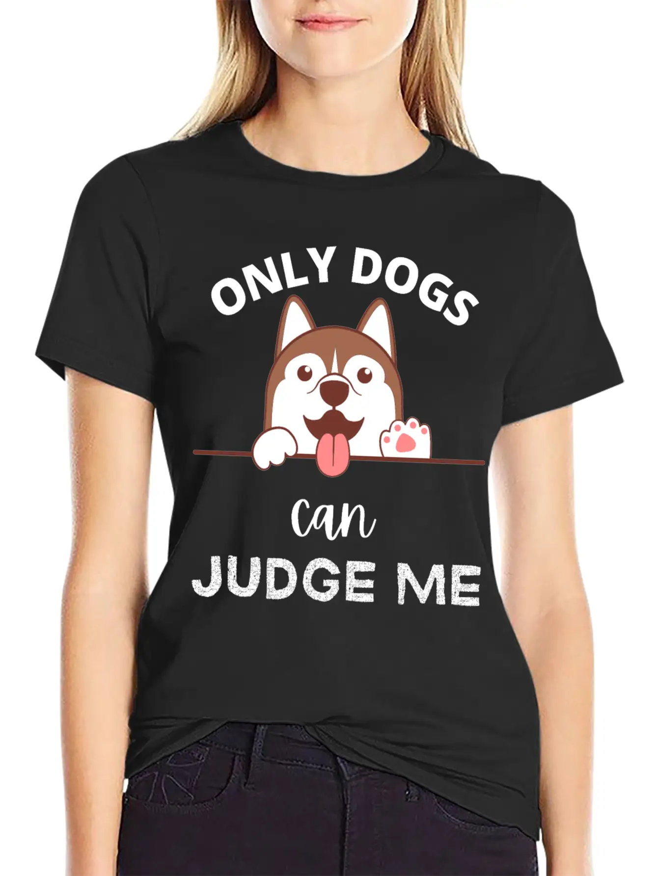 Only Dogs Can Judge Me - Dogs Lovers - Pets Lover Soft Cotton Short Sleeve Tee – Unisex Wardrobe Staple