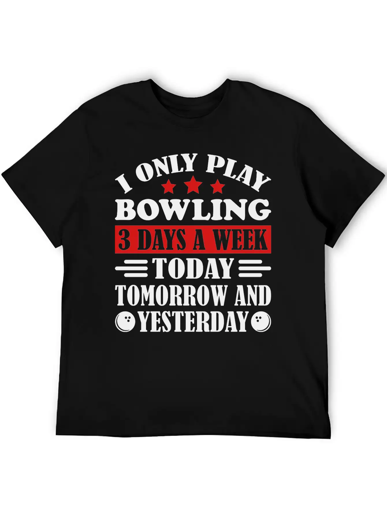 Only Play Bowling Lightweight Cotton T-Shirt – Daily Comfort Graphic Shirt