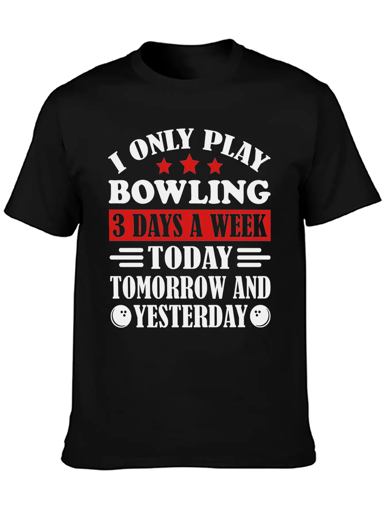 Only Play Bowling Lightweight Cotton T-Shirt – Daily Comfort Graphic Shirt