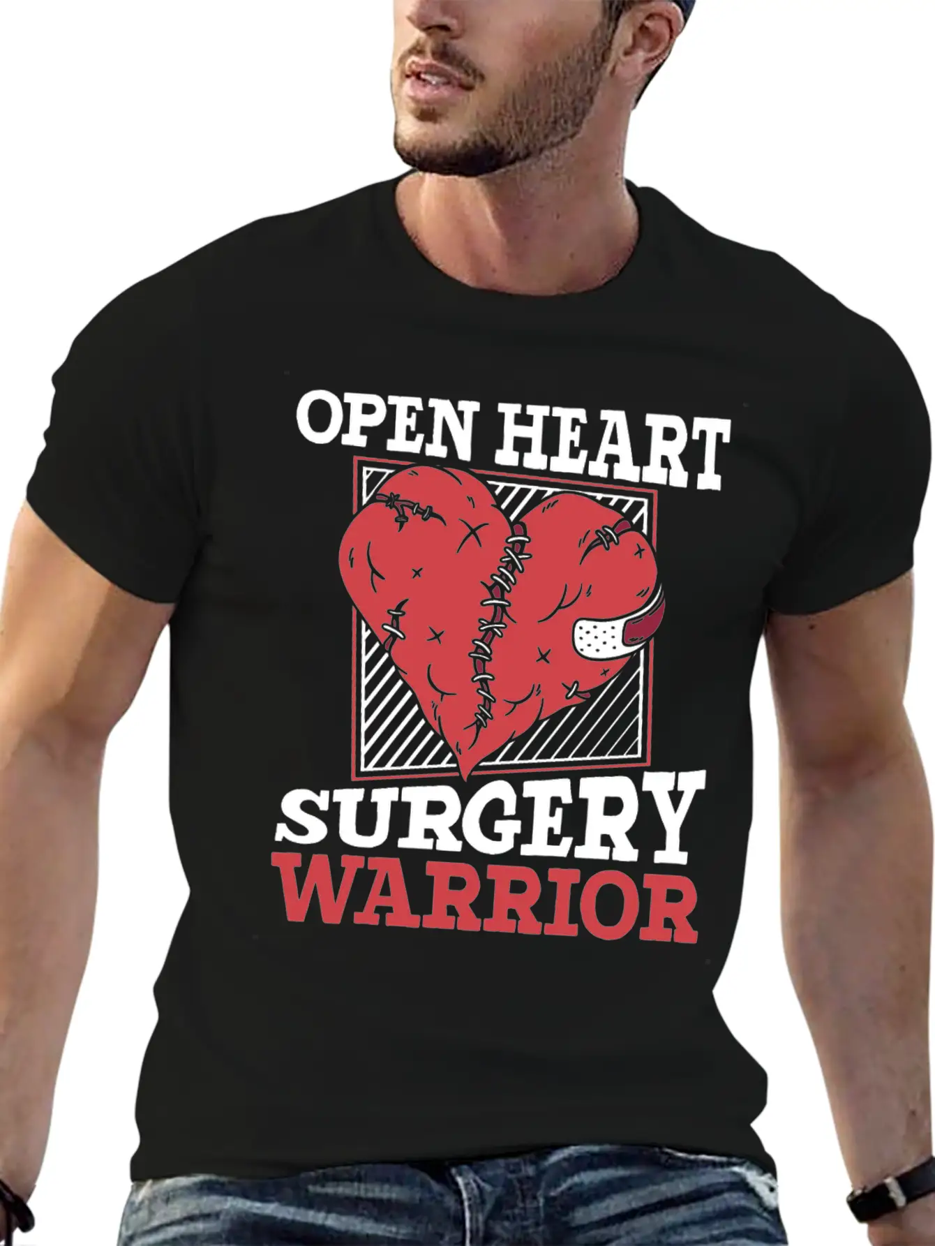 Open Heart Surgery Warrior Catheter Open Heart Unisex Casual T-Shirt – Clean Design For Daily Comfort