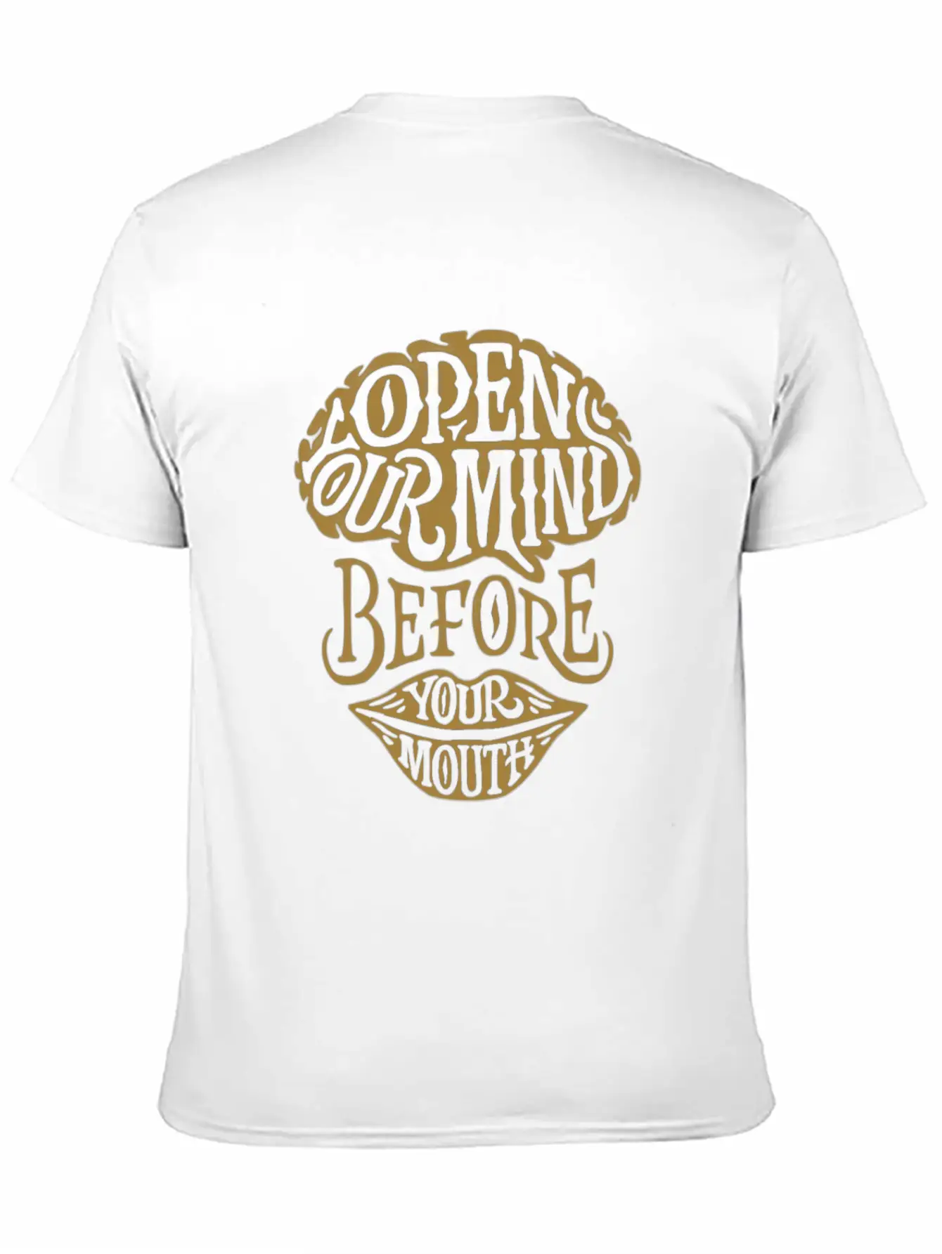 Open Your Mind Before Your Mouth Basic Graphic T-Shirt – Daily Comfort In Soft Cotton