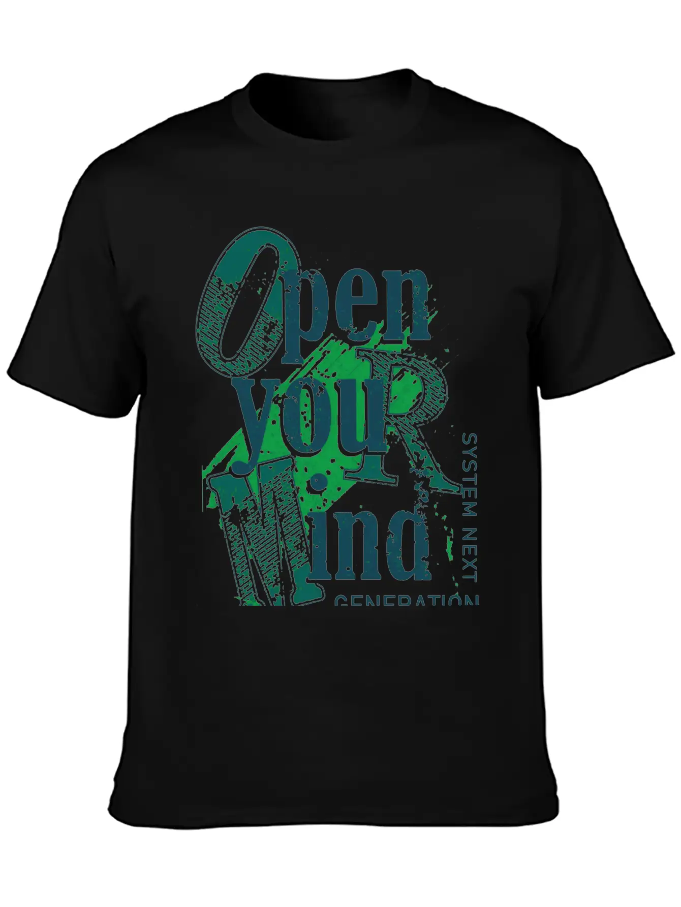 Open Your Mind Title Of Creativity Text Arts Lightweight Cotton T-Shirt – Daily Comfort Graphic Shirt