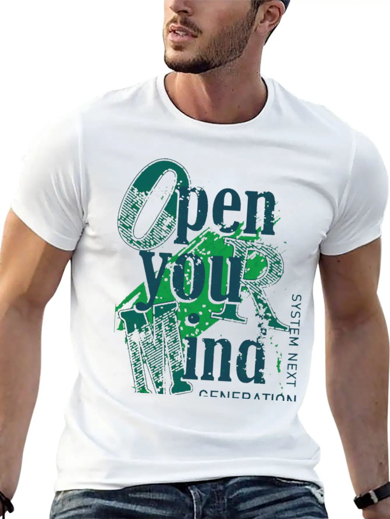 Open Your Mind Title Of Creativity Text Arts Lightweight Cotton T-Shirt – Daily Comfort Graphic Shirt