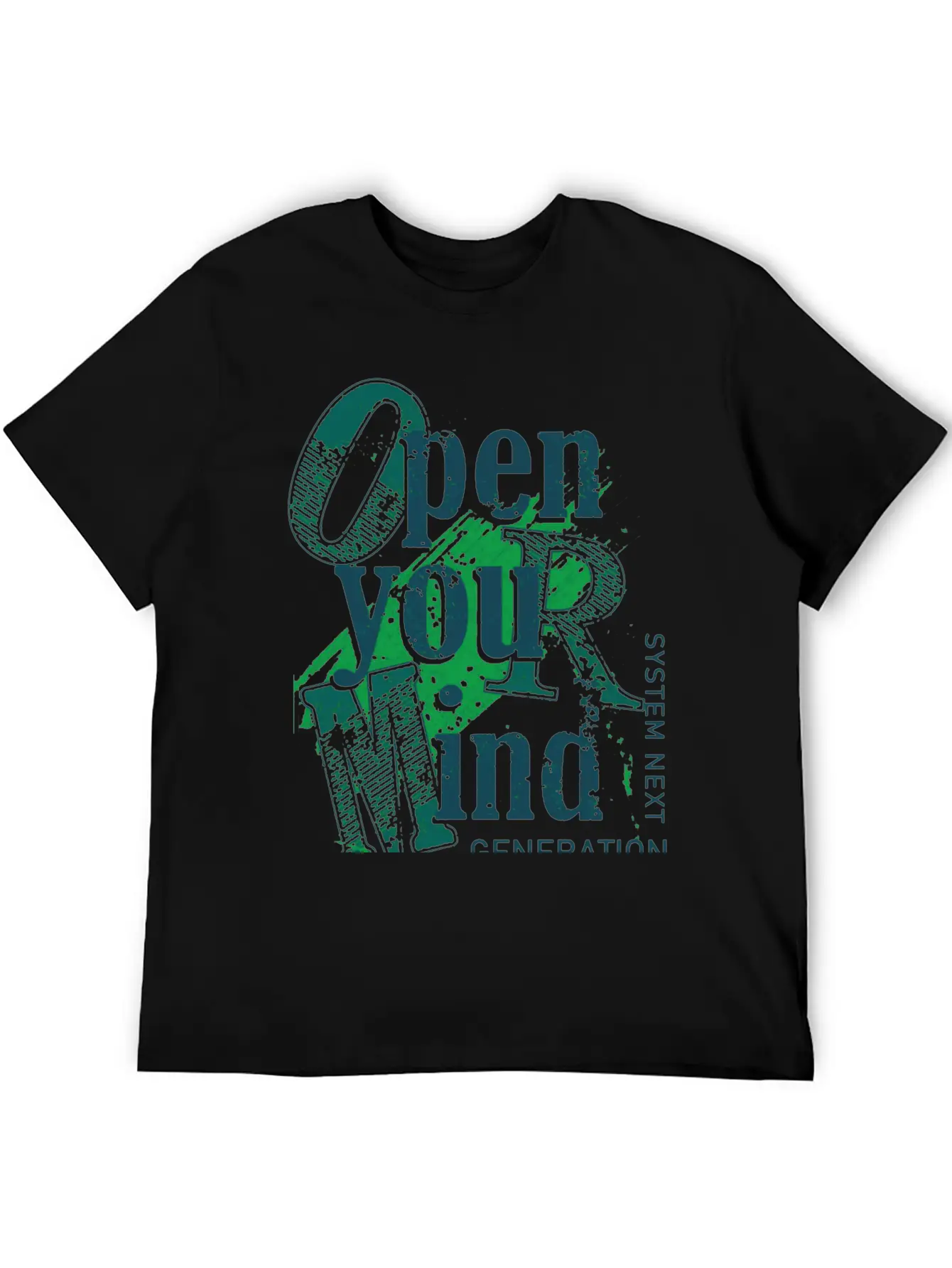 Open Your Mind Title Of Creativity Text Arts Lightweight Cotton T-Shirt – Daily Comfort Graphic Shirt