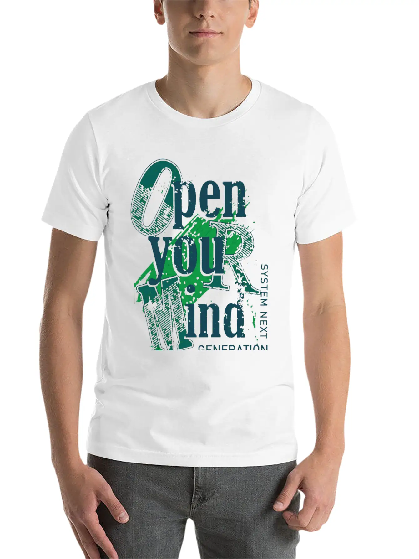 Open Your Mind Title Of Creativity Text Arts Lightweight Cotton T-Shirt – Daily Comfort Graphic Shirt