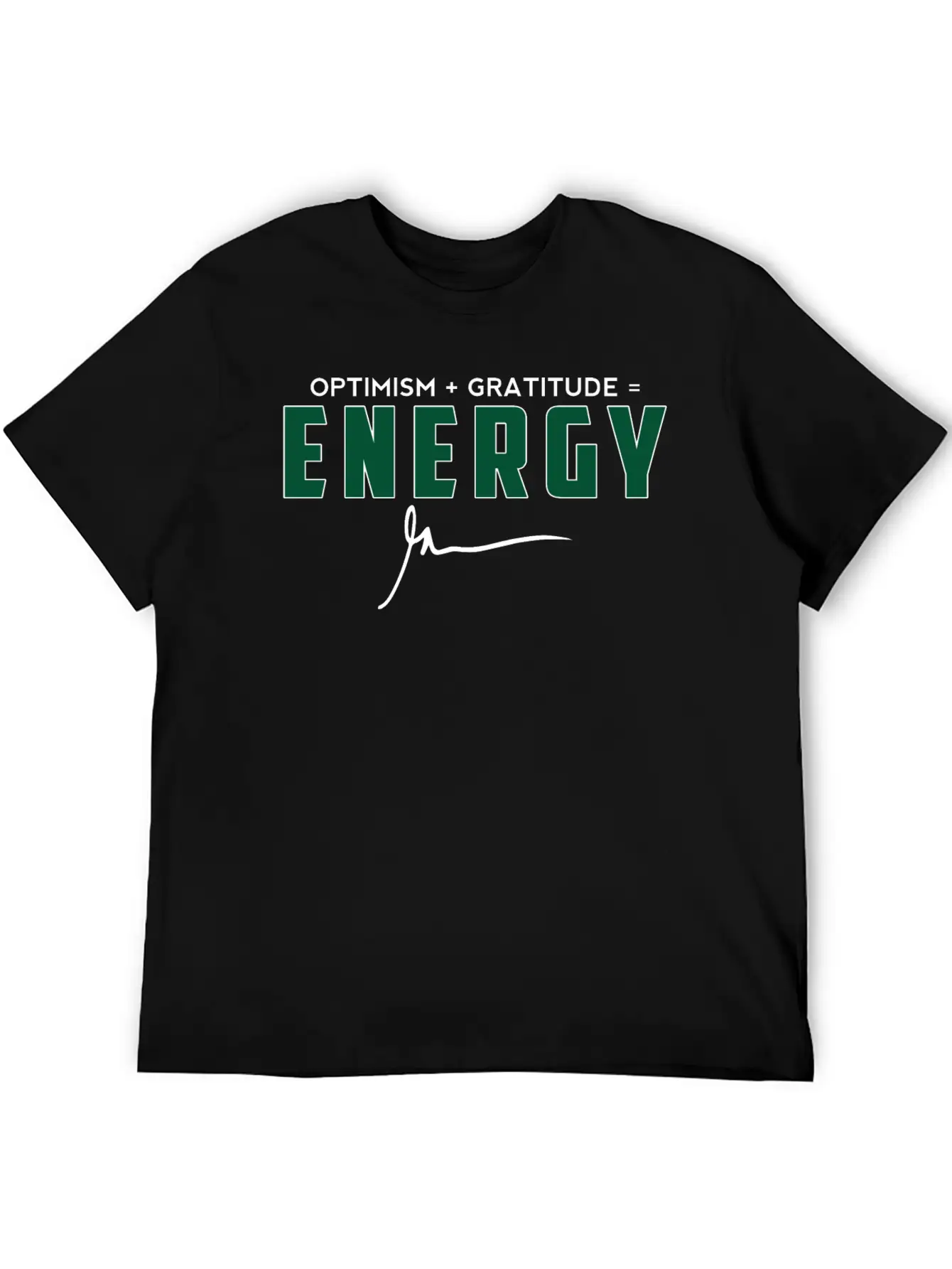 Optimism + Gratitude = Energy Relaxed Everyday Tee – Lightweight And Durable Cotton
