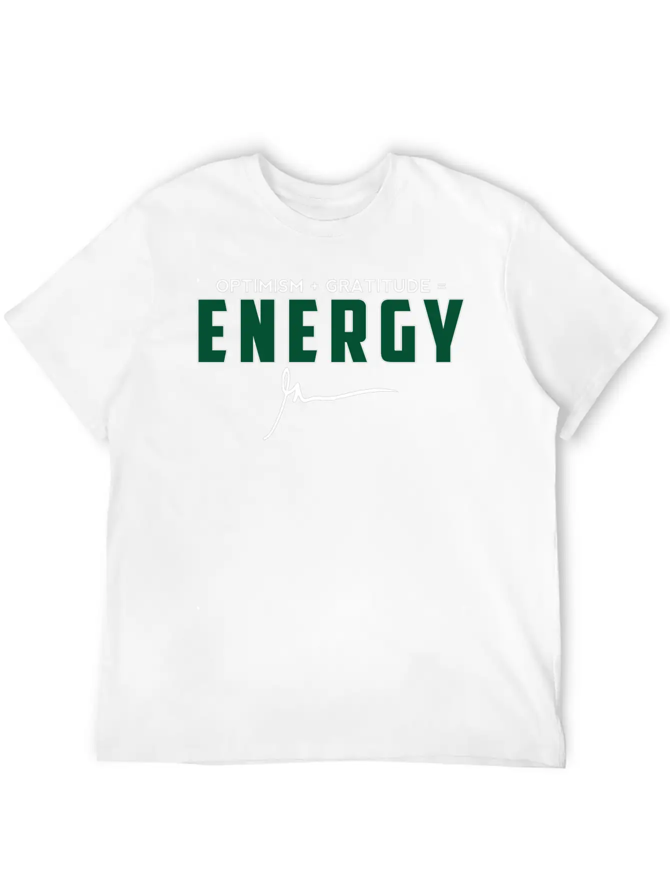 Optimism + Gratitude = Energy Relaxed Everyday Tee – Lightweight And Durable Cotton