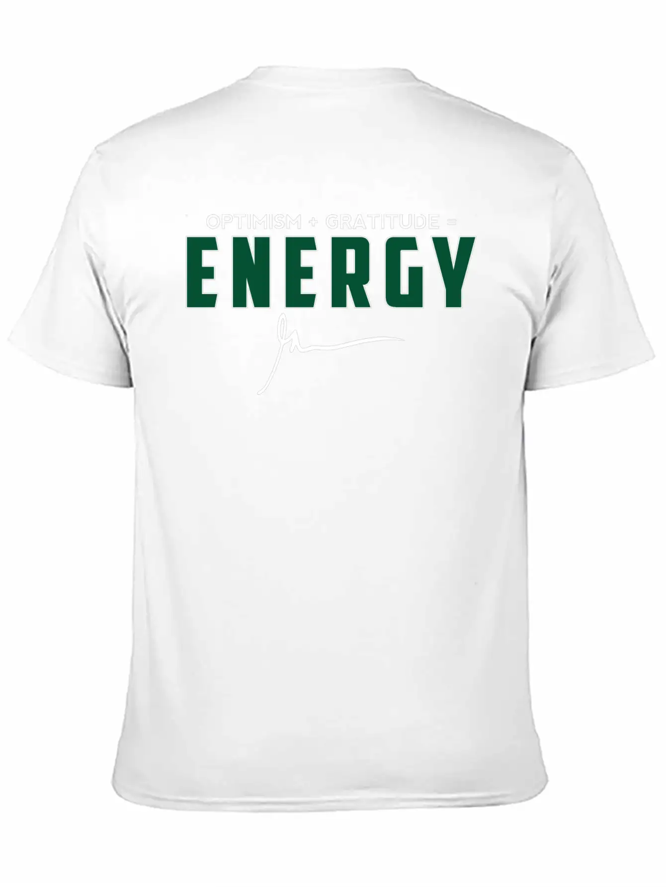 Optimism + Gratitude = Energy Relaxed Everyday Tee – Lightweight And Durable Cotton