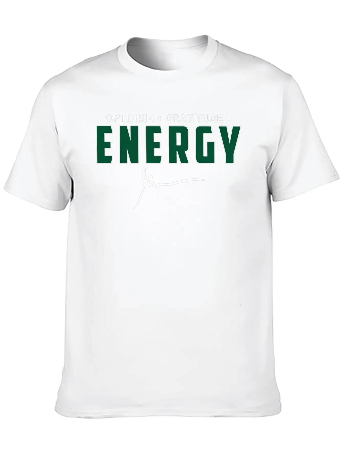 Optimism + Gratitude = Energy Relaxed Everyday Tee – Lightweight And Durable Cotton