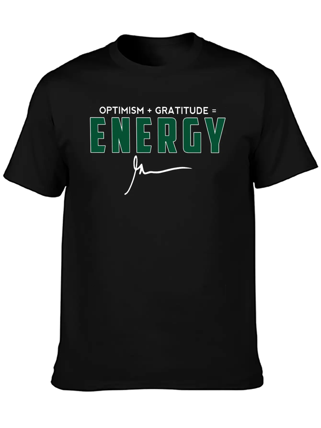 Optimism + Gratitude = Energy Relaxed Everyday Tee – Lightweight And Durable Cotton