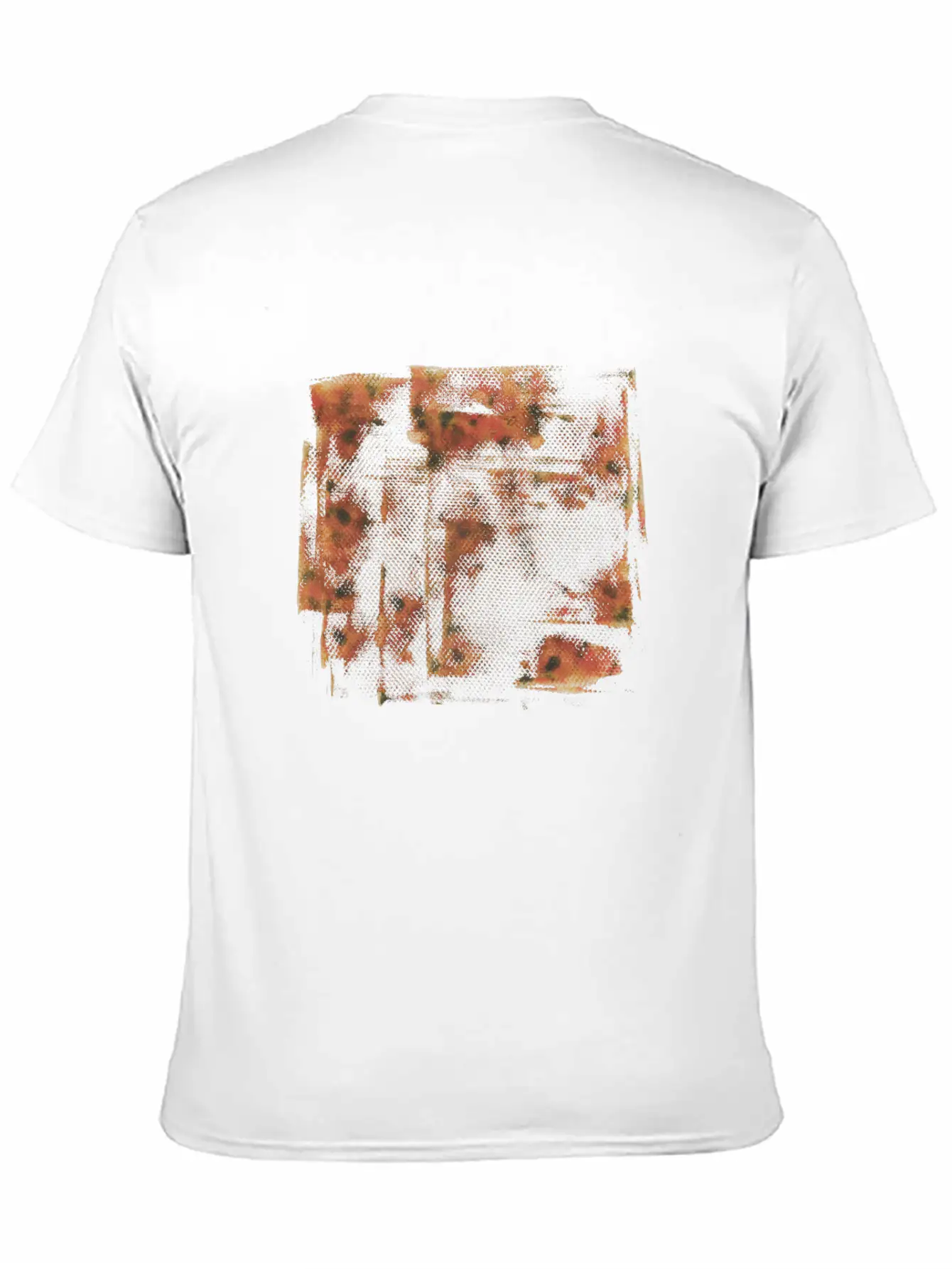 Orange Grunge Paint Holes Basic Graphic T-Shirt – Daily Comfort In Soft Cotton