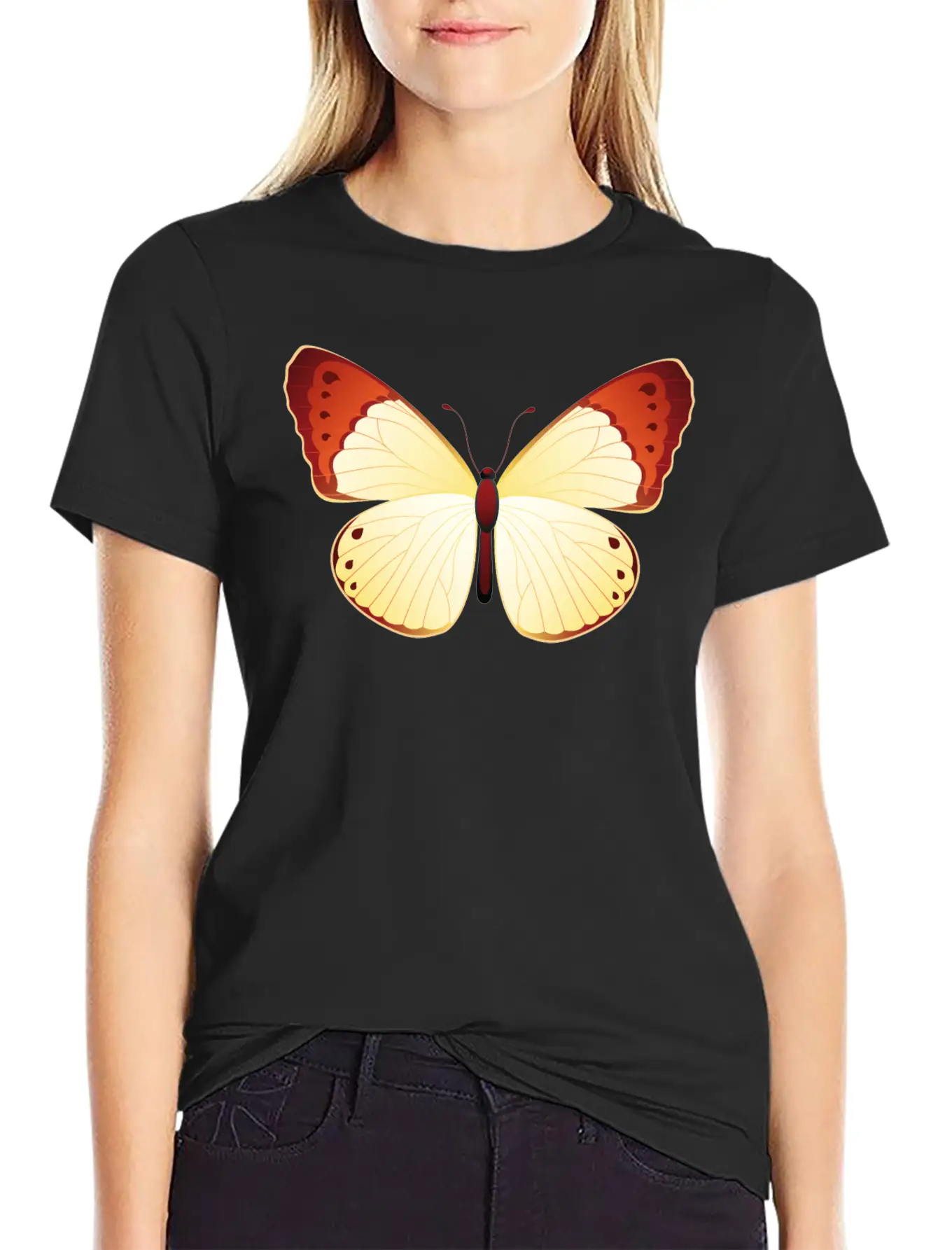 Orange Tip Modern Fit Casual T-Shirt ��� Clean And Versatile Design