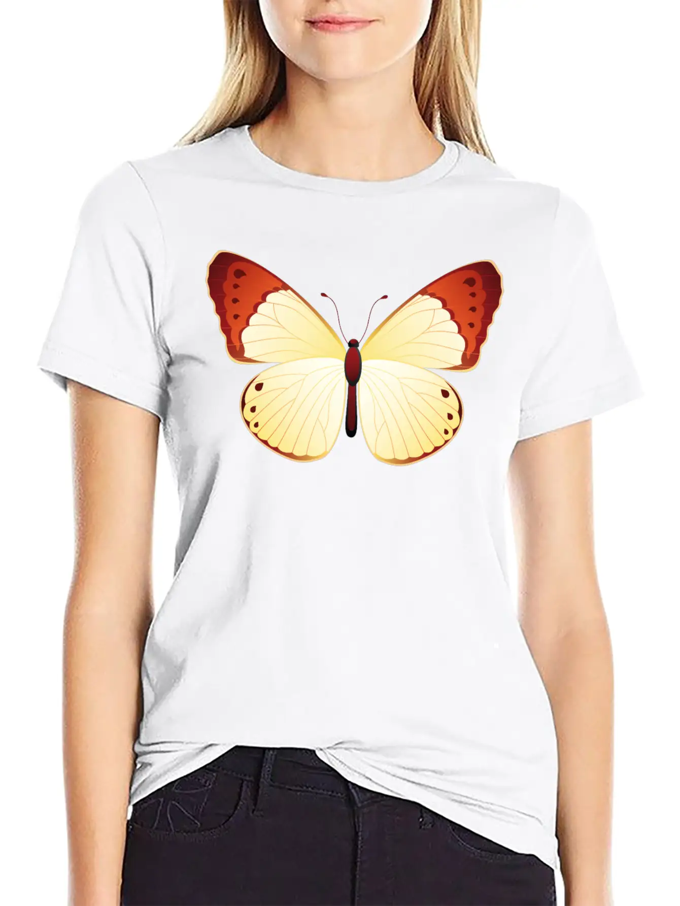 Orange Tip Modern Fit Casual T-Shirt ��� Clean And Versatile Design