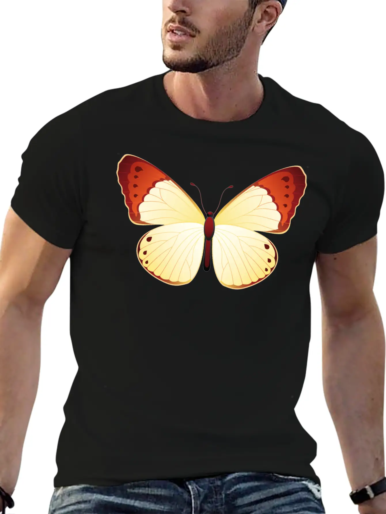 Orange Tip Modern Fit Casual T-Shirt ��� Clean And Versatile Design
