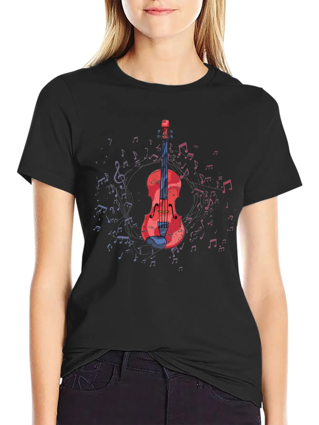 Orchestra Musician Classical Music Violinist Gift Relaxed Everyday Tee – Lightweight And Durable Cotton