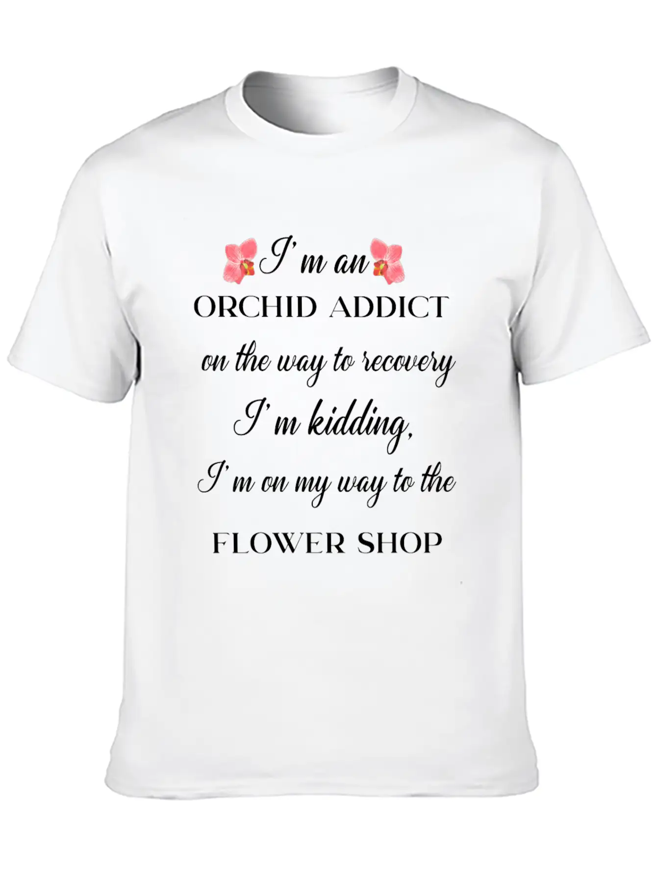 Orchid Addict Lightweight Cotton T-Shirt – Daily Comfort Graphic Shirt