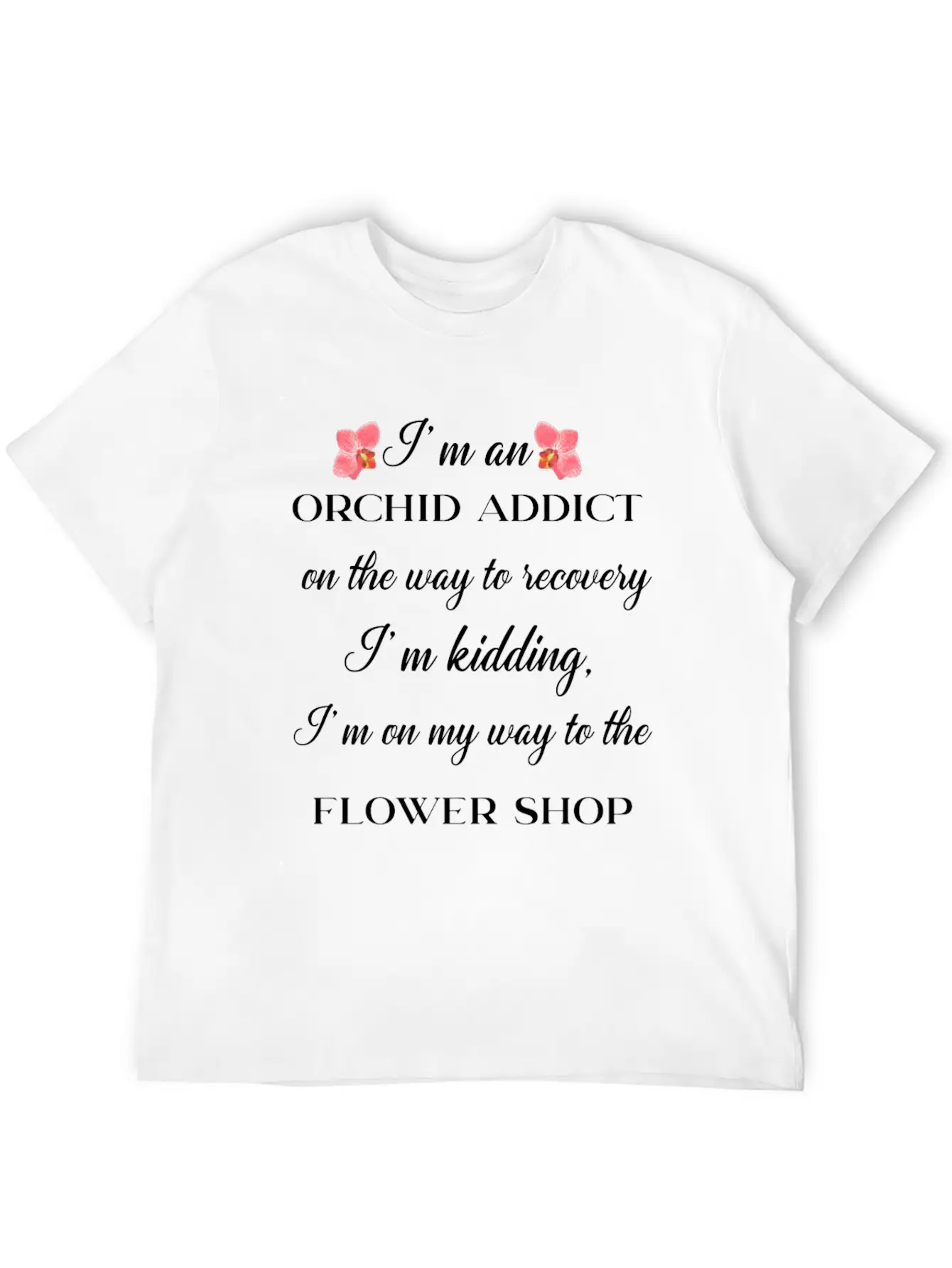 Orchid Addict Lightweight Cotton T-Shirt – Daily Comfort Graphic Shirt