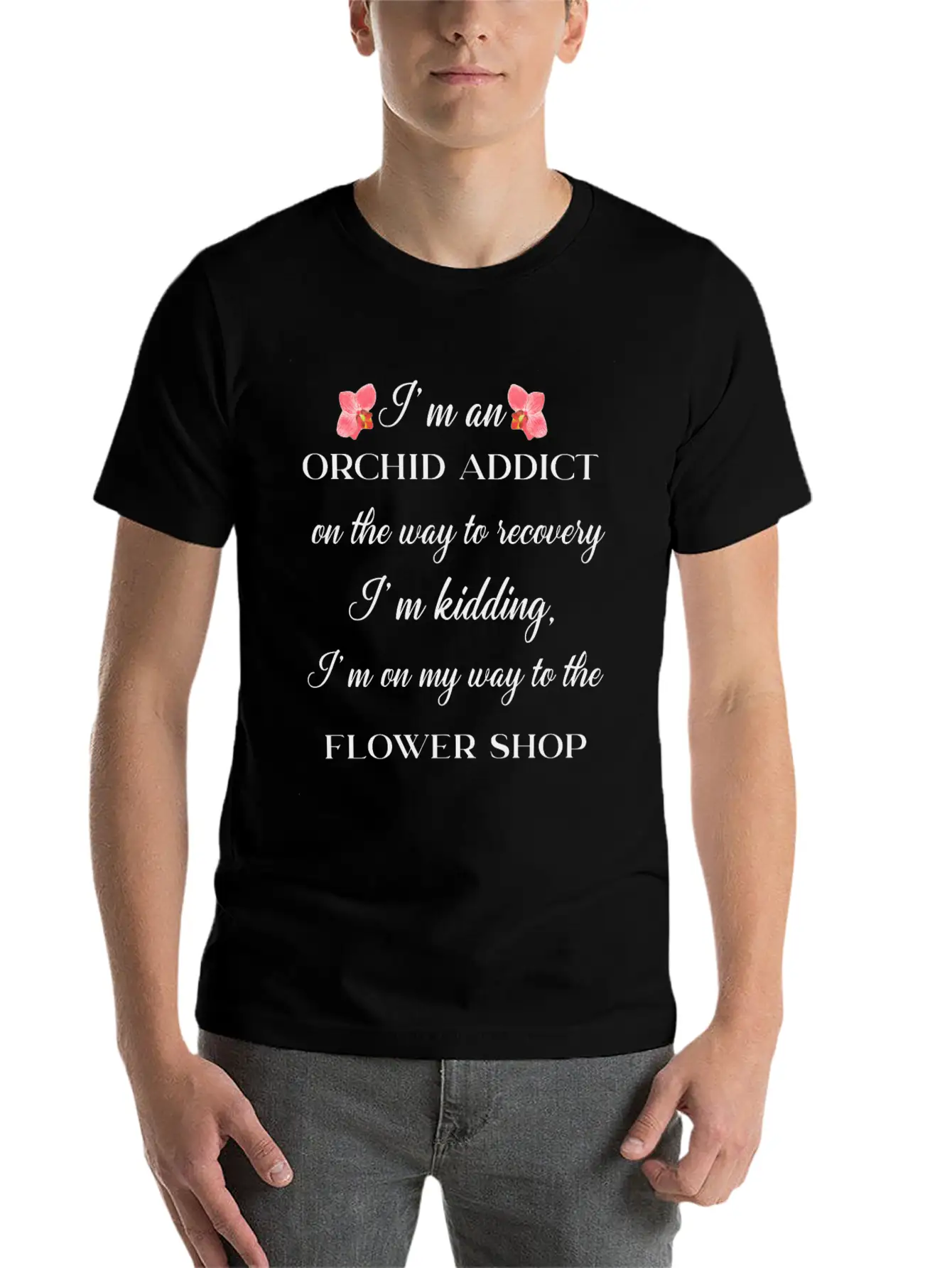 Orchid Addict Lightweight Cotton T-Shirt – Daily Comfort Graphic Shirt