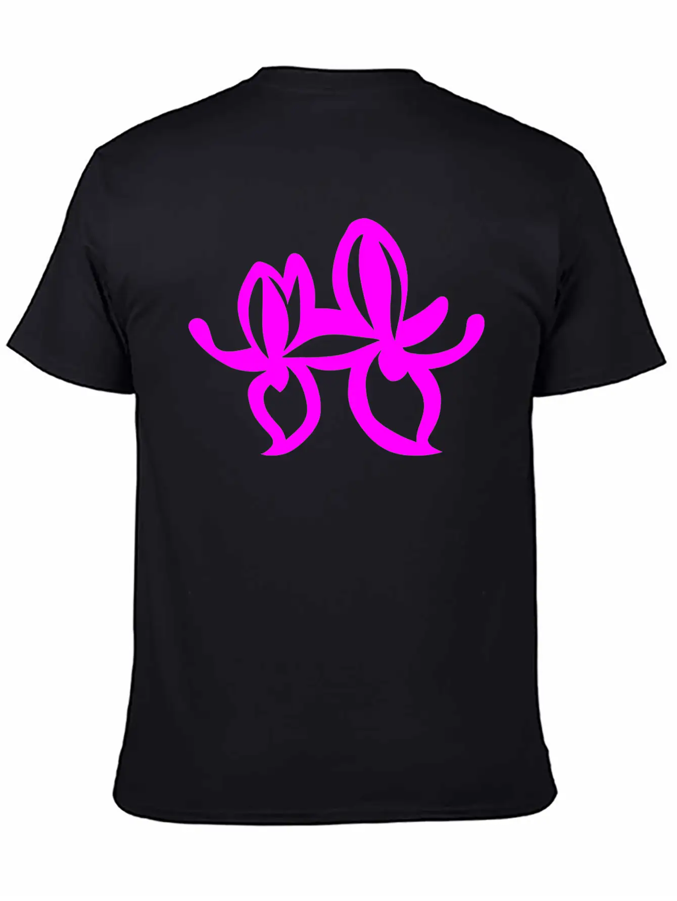 Orchid Flower Vector Single Color Essential Cotton Tee For Daily Outfits – Unisex Style