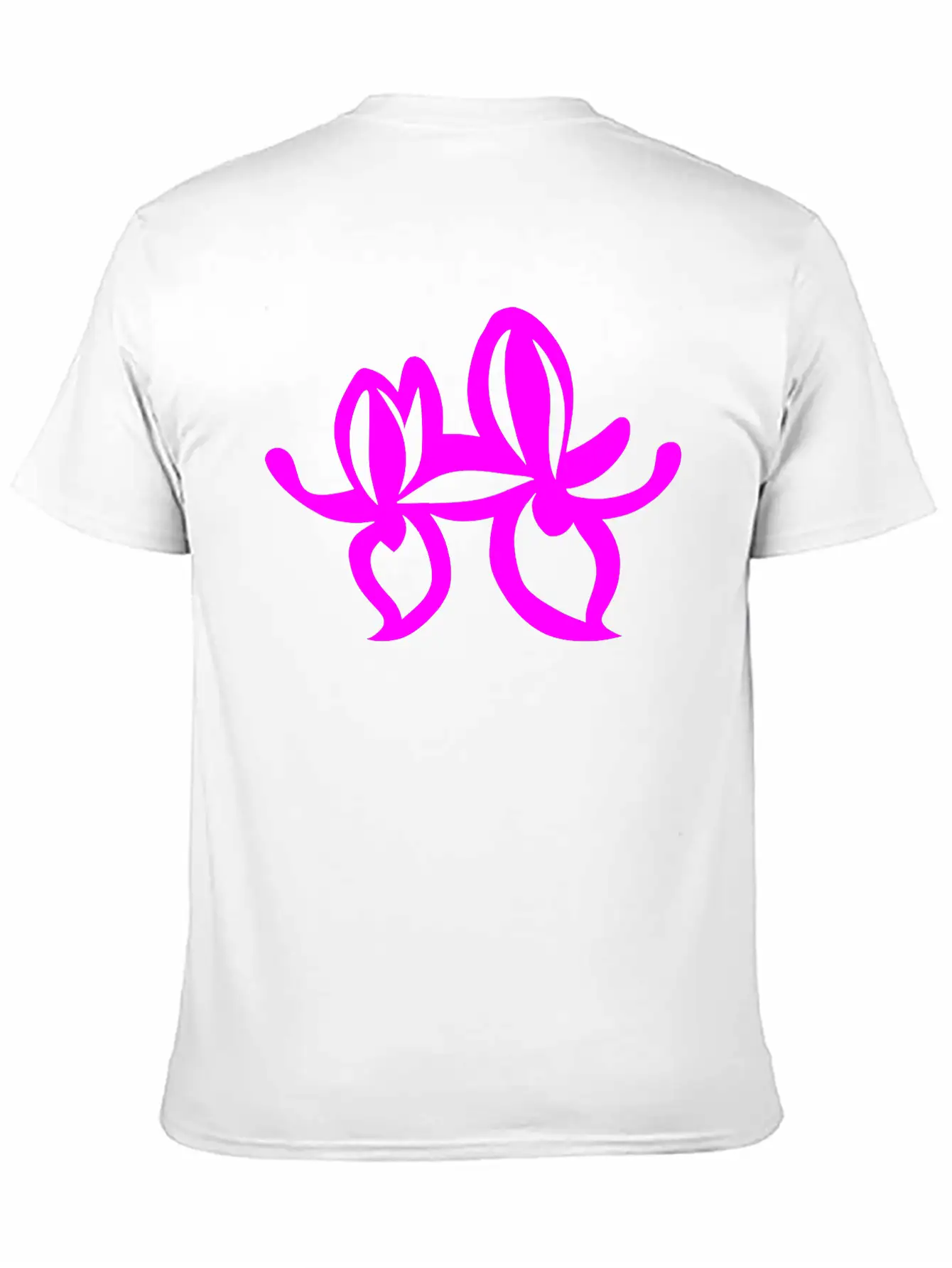 Orchid Flower Vector Single Color Essential Cotton Tee For Daily Outfits – Unisex Style