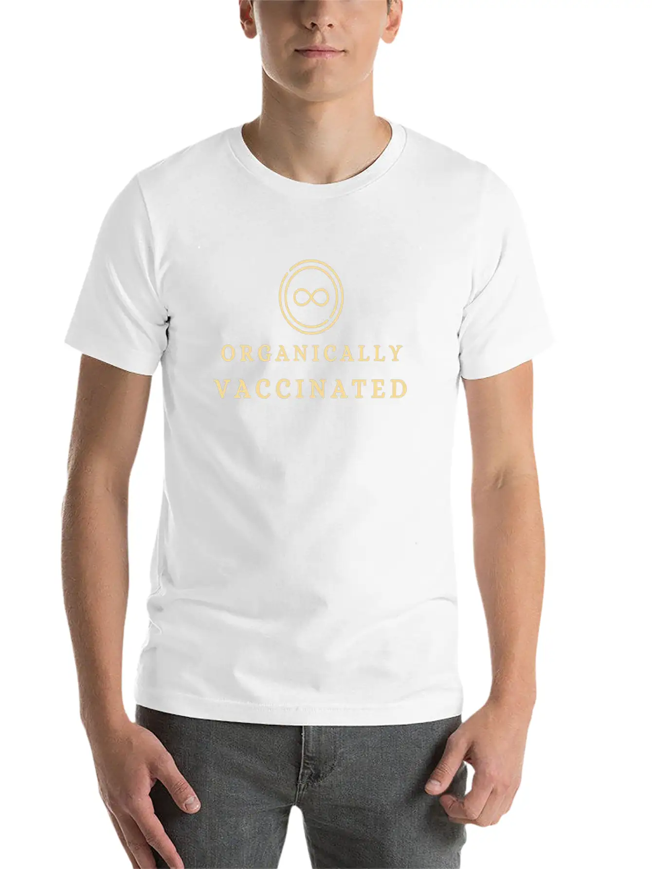 Organically Vaccinated Essential T Shirt Lightweight Cotton T-Shirt – Daily Comfort Graphic Shirt