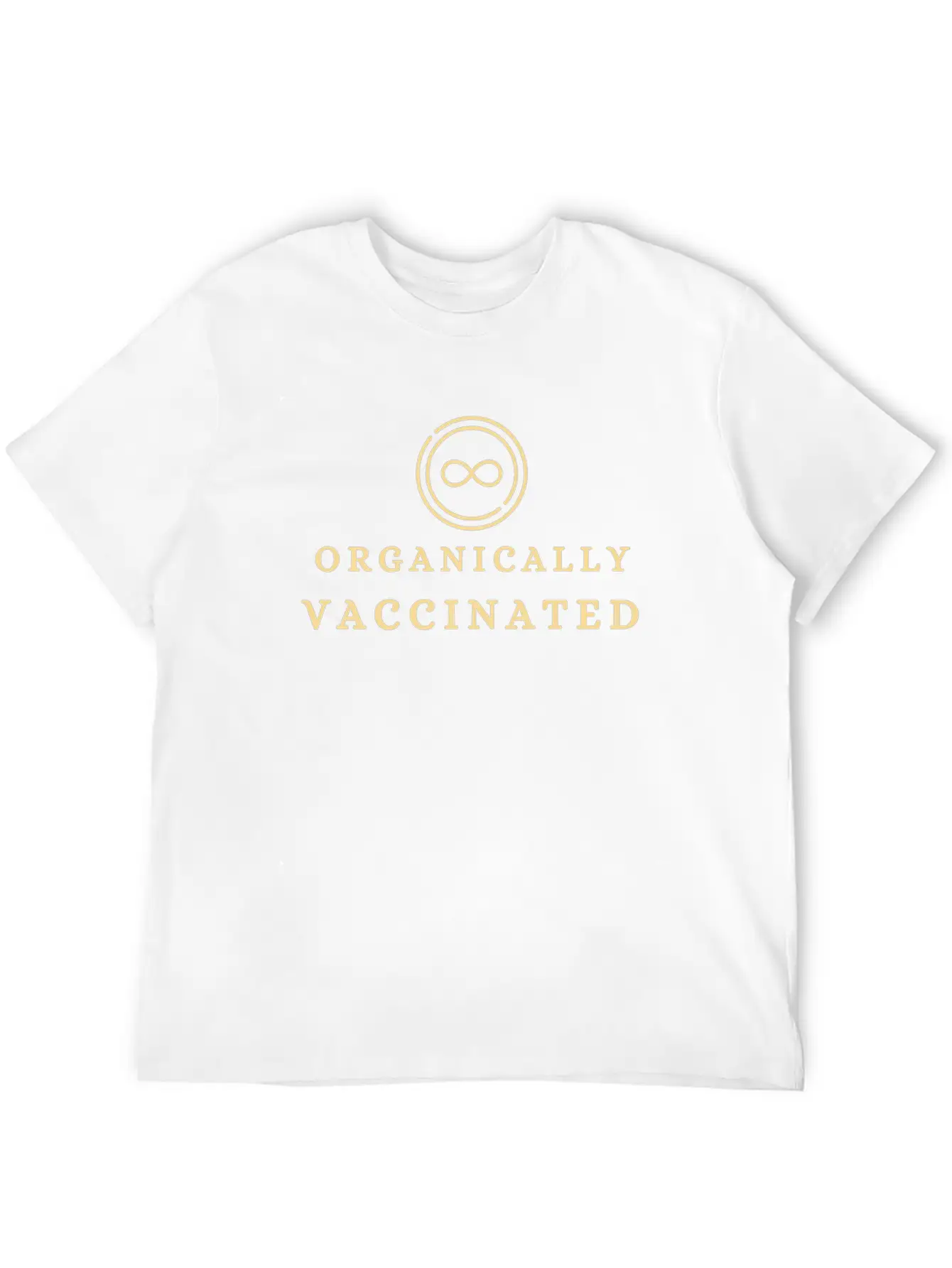 Organically Vaccinated Essential T Shirt Lightweight Cotton T-Shirt – Daily Comfort Graphic Shirt