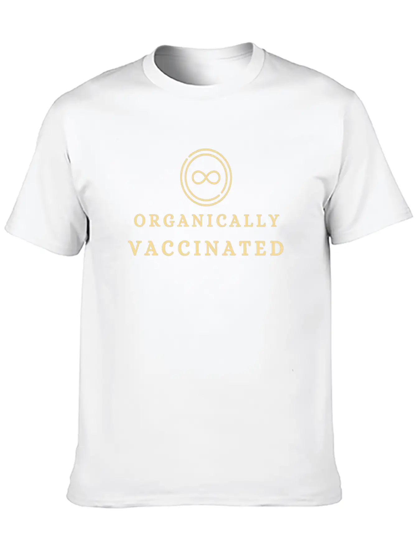 Organically Vaccinated Essential T Shirt Lightweight Cotton T-Shirt – Daily Comfort Graphic Shirt