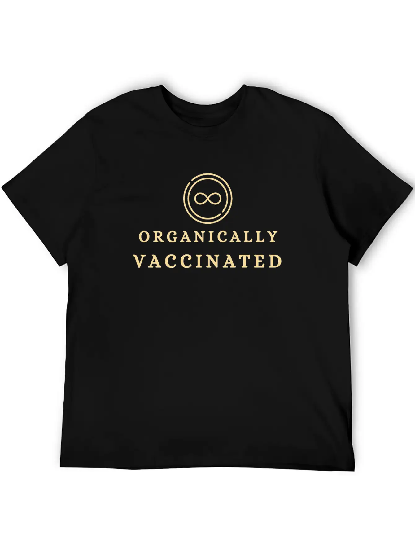 Organically Vaccinated Essential T Shirt Lightweight Cotton T-Shirt – Daily Comfort Graphic Shirt