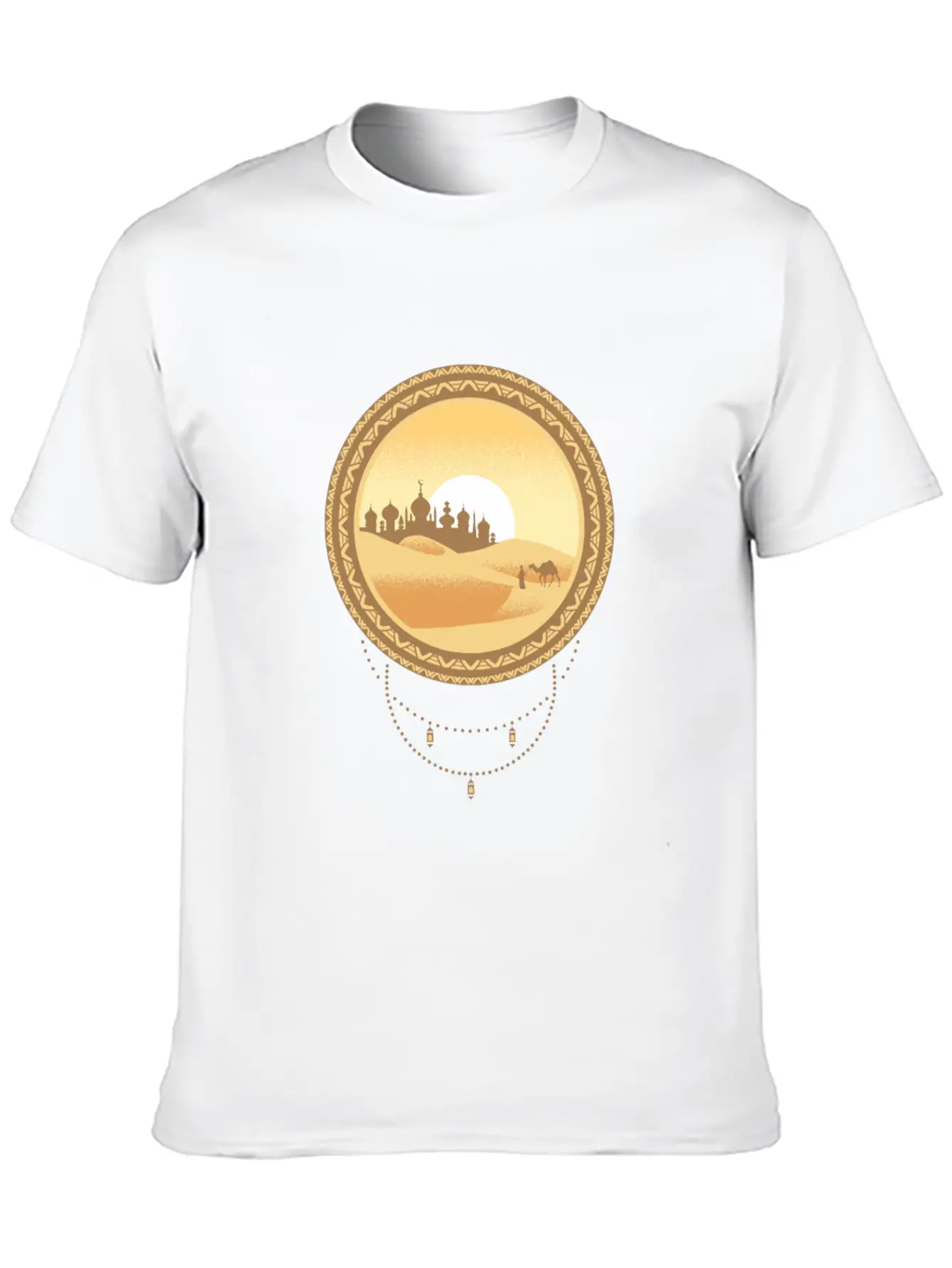 Oriental Desert Town Essential Cotton Tee For Daily Outfits – Unisex Style
