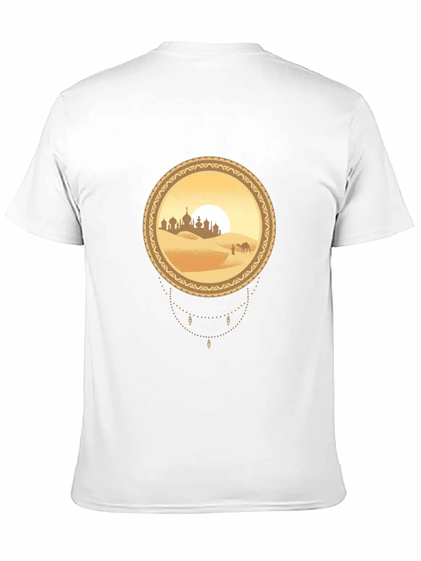 Oriental Desert Town Essential Cotton Tee For Daily Outfits – Unisex Style